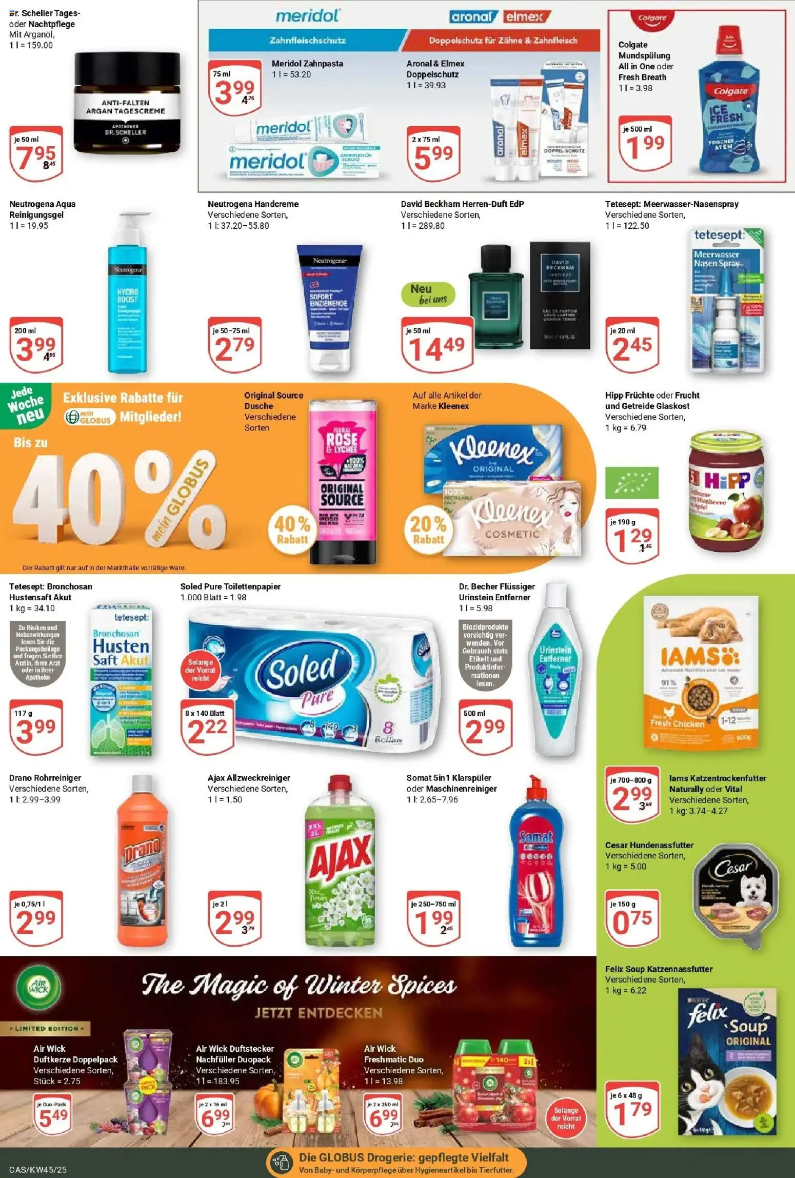 Globus prospekt Castrop-Rauxel	 – gültig ab 02.11.2025 | Seite: 19 | Produkte: Handcreme, Saft, Getreide, Tagescreme