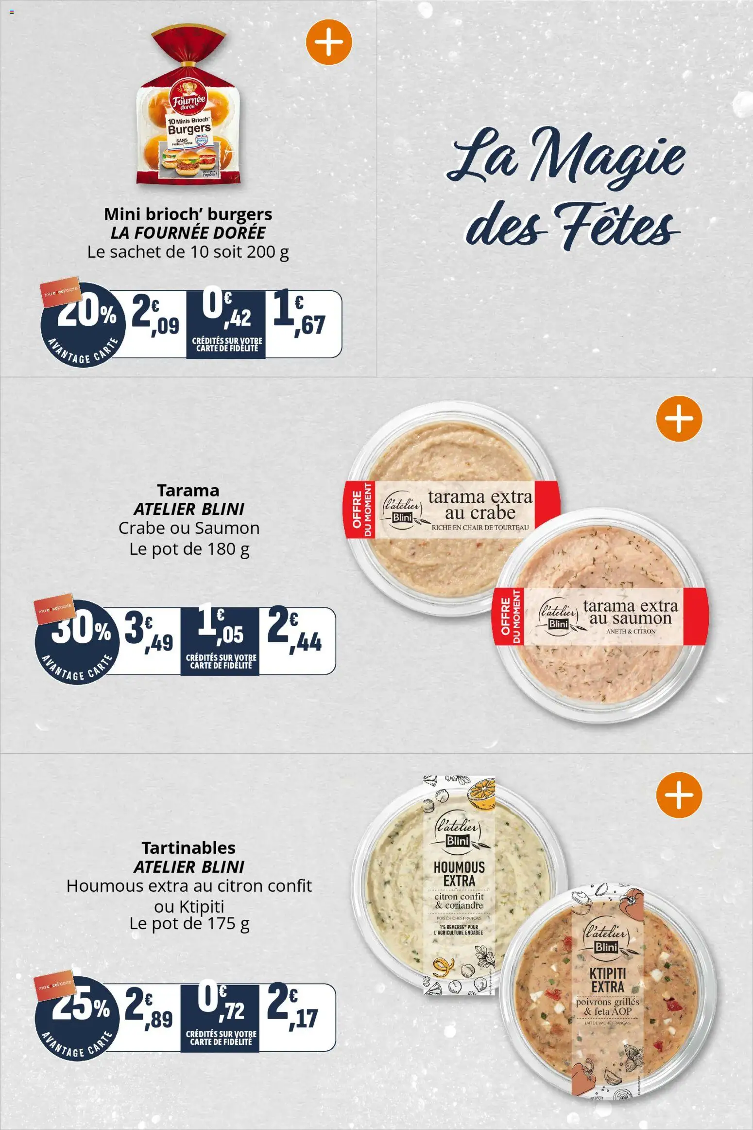 {H1} | Page: 8 | Produits: Tarama, Blinis, Crabe, Saumon