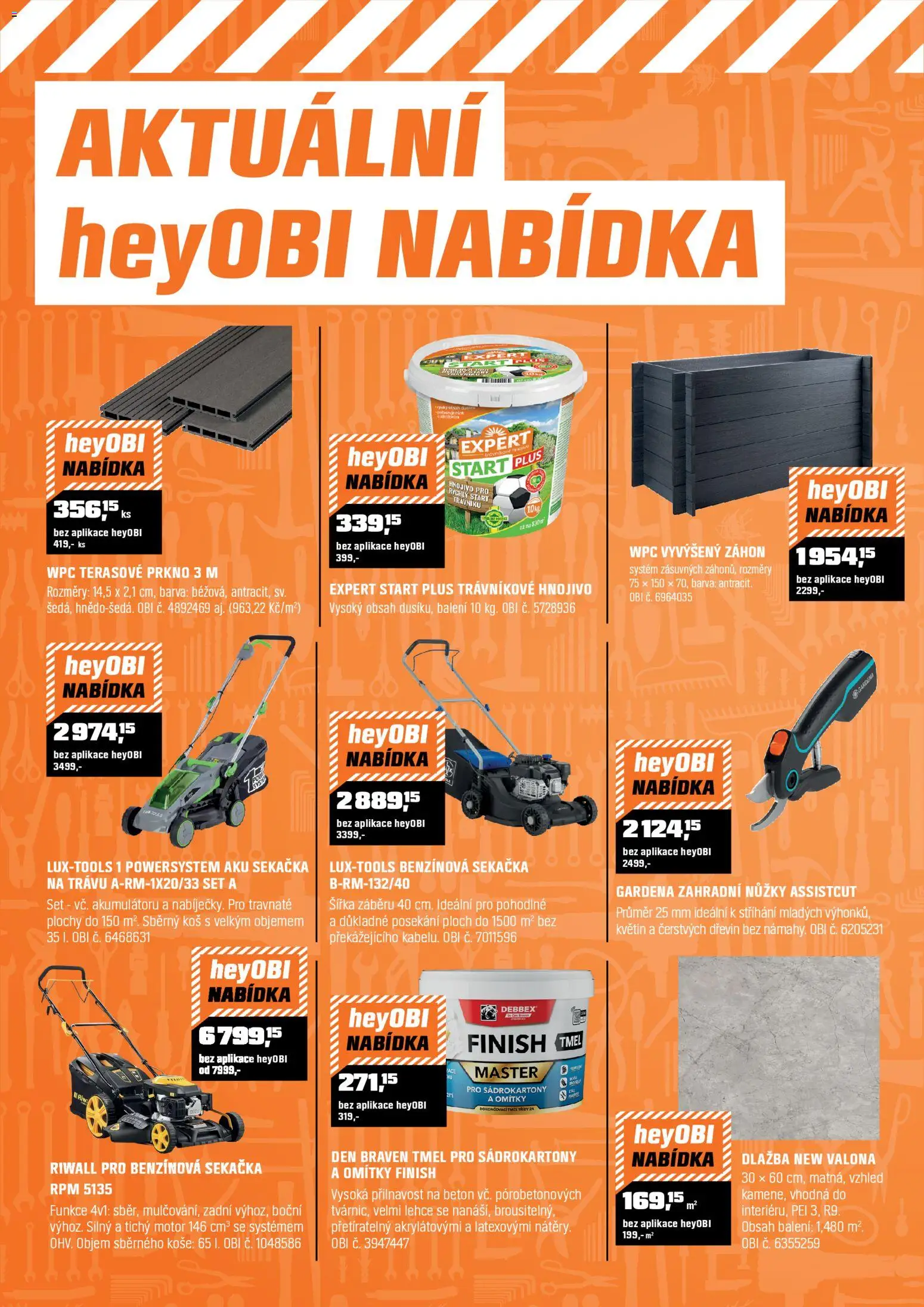 OBI leták - Bobří síla v akci od 01.03.2026 | Strana: 12 | Produkty: Dlažba, Sekačka, Hnojivo, Vyvýšený záhon