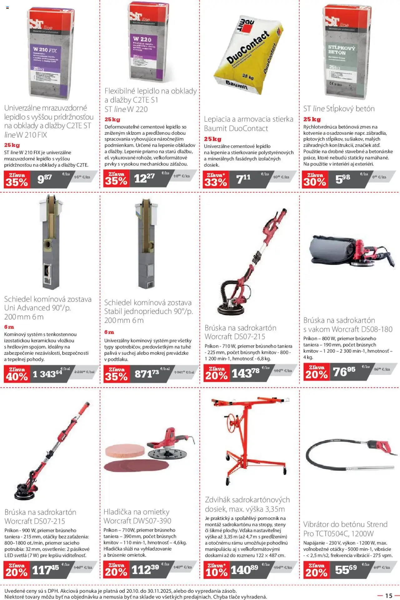 Nové STAVMAT STAVEBNINY akcie – leták je platný od 20.10.2025 | Strana: 15 | Produkty: Led svetlá, Osvetlenie, Led, Svetlá