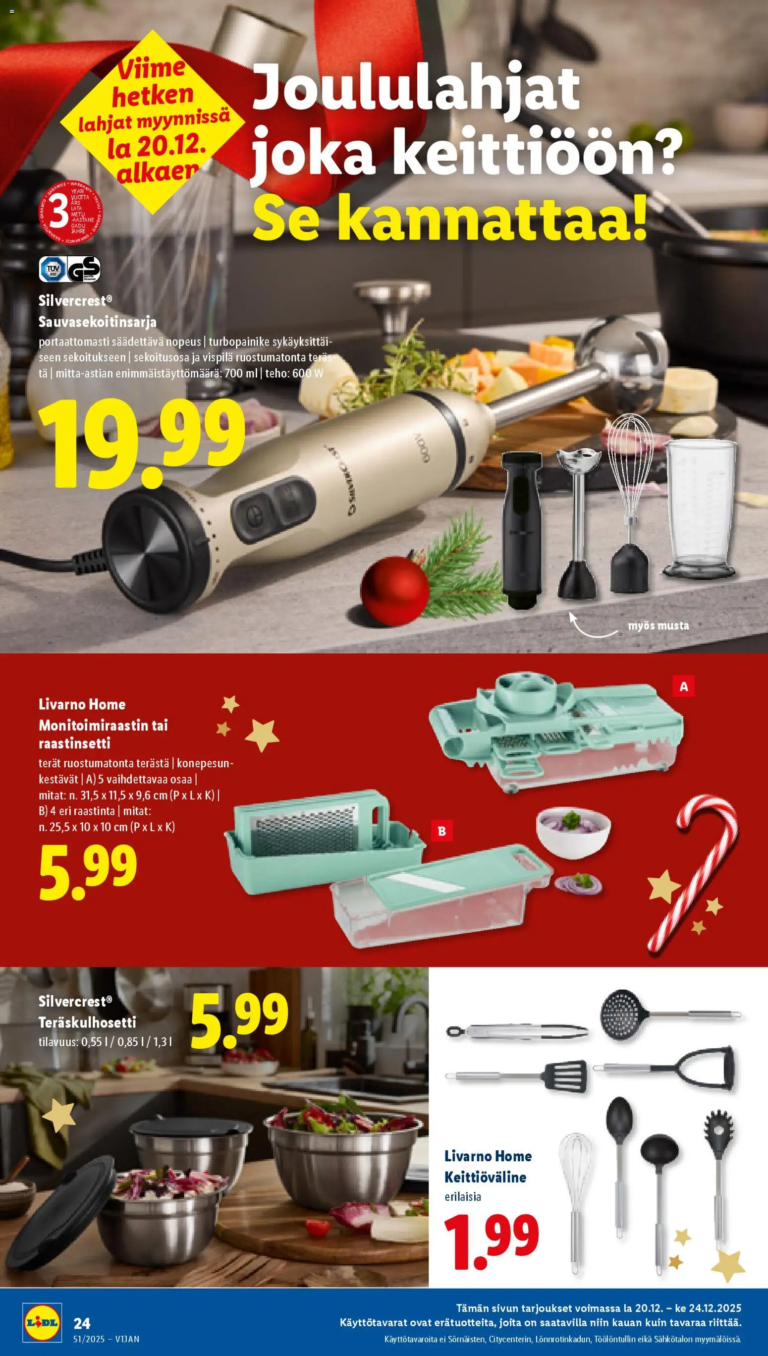 Lidl tarjoukset - Tampere – voimassa 18.12.2025 alkaen | Sivu: 30 | Tuotteet: Vispilä