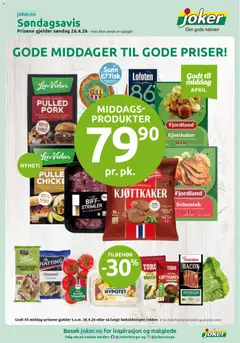 Forhåndsvisning av Joker Søndagsavis kundeavis gyldig fra 26.04.2026