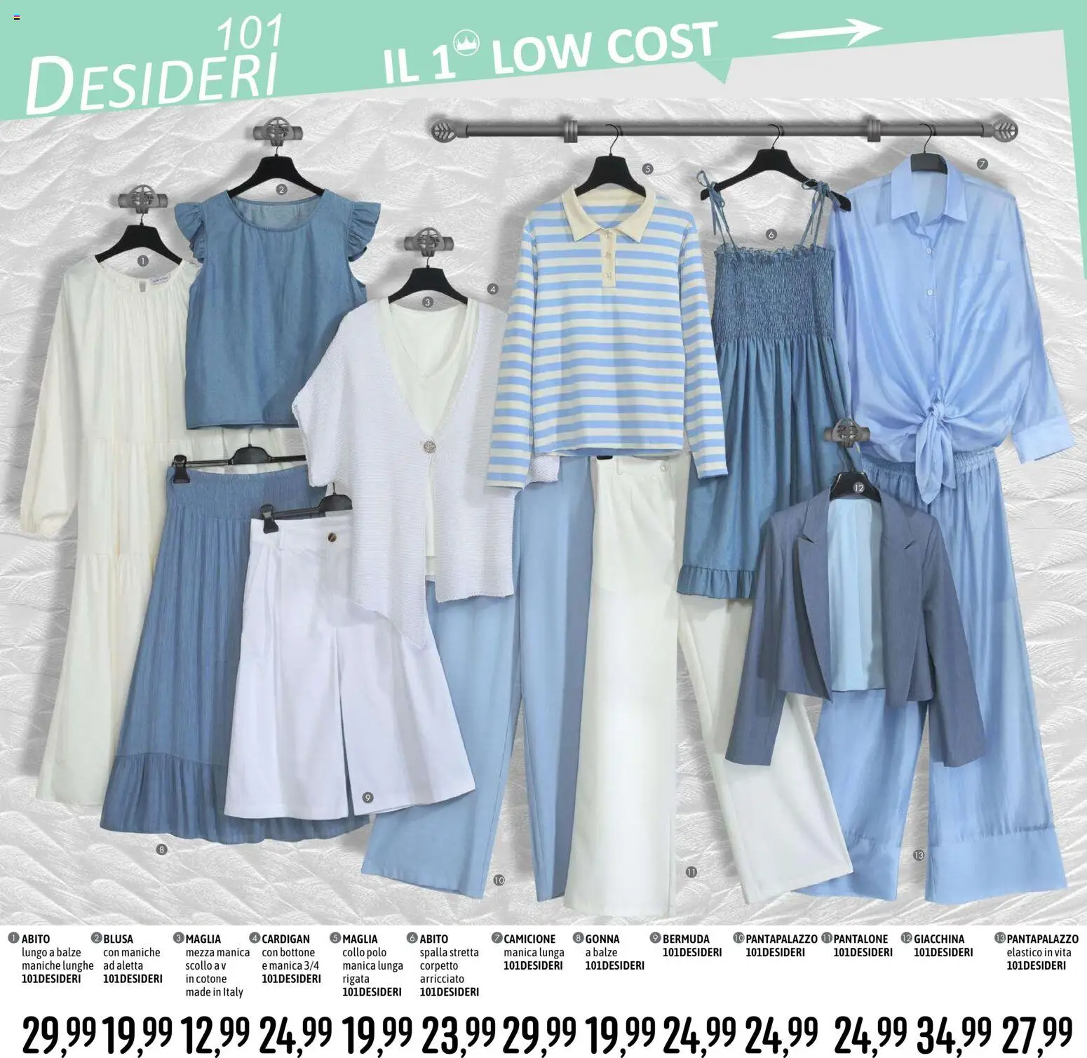 Volantino Emisfero del 12.03.2026 | Pagina: 30 | Prodotti: Bermuda, Gonna, Cardigan, Polo