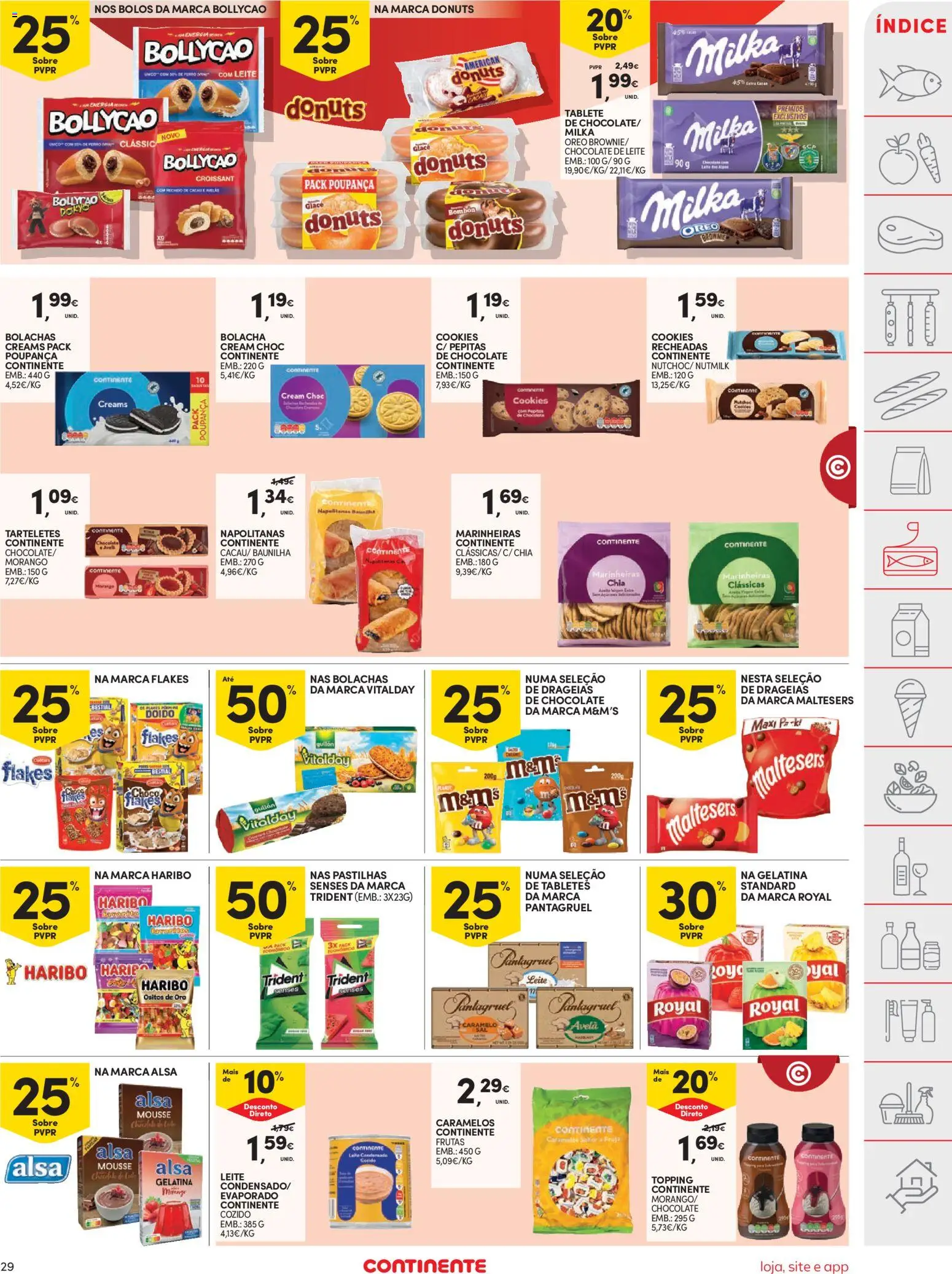 Continente folheto │ válido de 03.02.2026 | Página: 29 | Produtos: Gelatina, Bolachas, Leite, Chocolate
