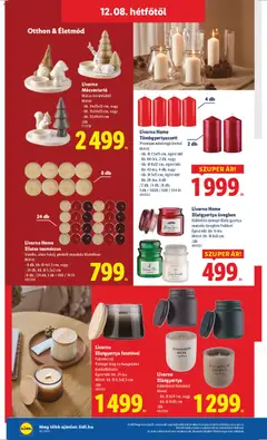 Livarno Home Illatos teamécses, Vanília, alma-fahéj, pörkölt mandula illatokban. Méret: - 8 db, kb. Ø 4x1,5 cm, vagy - 24 db, kb. Ø 5,5x2 cm - amely érvényes a következő dátumtól: 04.12.2025 | Oldal: 48