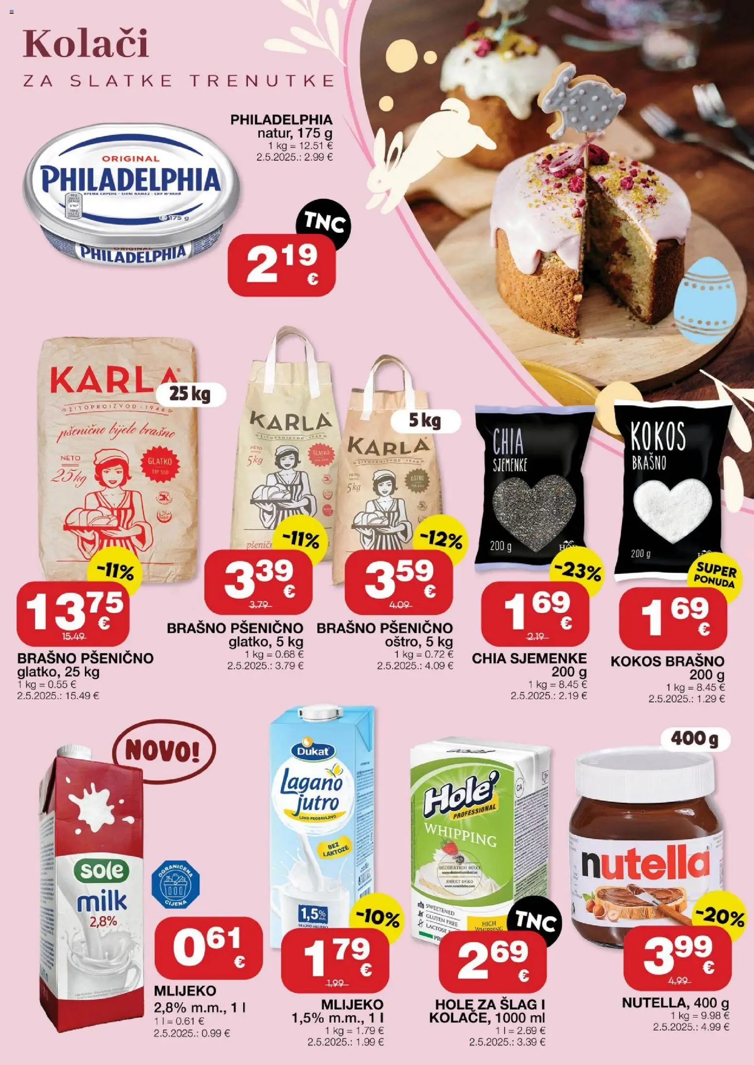 Stanić Diskont katalog | vrijedi od 19.03.2026 | Stranica: 8 | Proizvodi: Mlijeko, Brašno, Sjemenke, Namaz