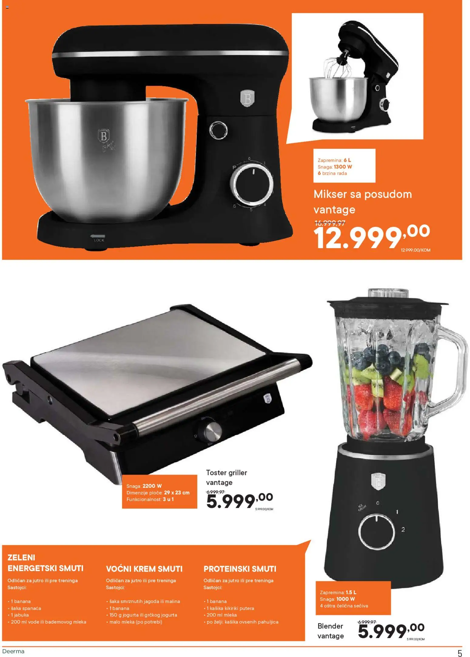 PerSu katalog - važi od 08.01.2026 | Strana: 5 | Proizvode: Toster, Jagoda, Malina, Blender
