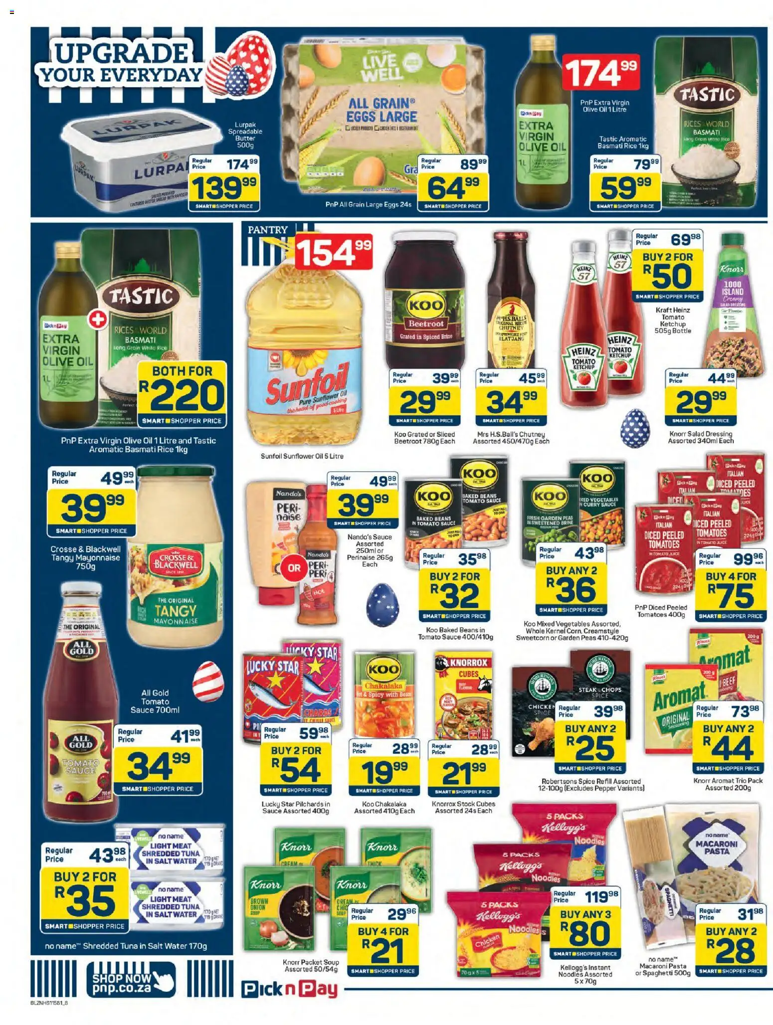 New Pick n Pay catalogue – valid from 25.03.2026 | Page: 8 | Products: Rice, Noodles, Water, Pepper