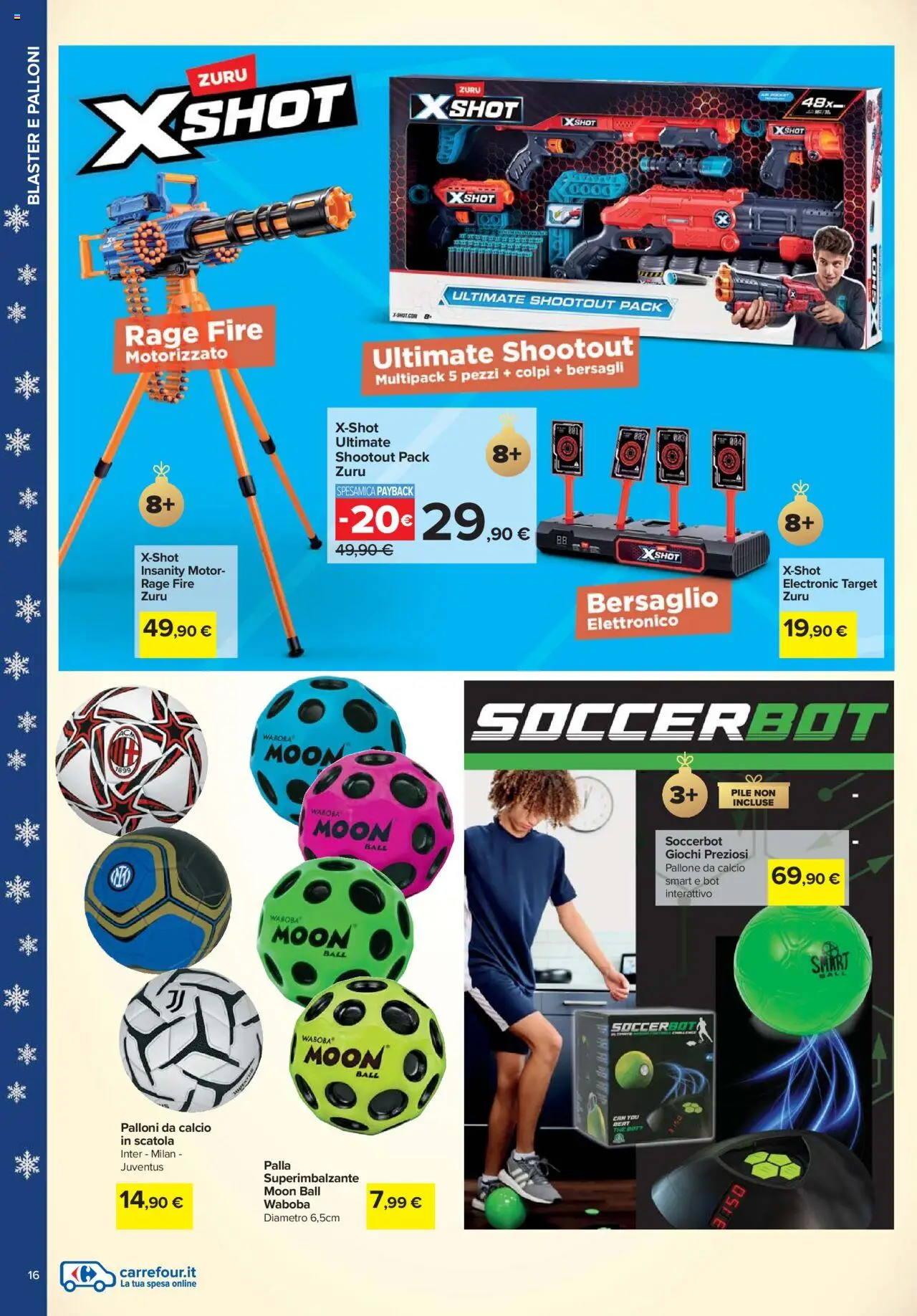 Volantino Carrefour del 24.10.2025 | Pagina: 16 | Prodotti: Pile, Pallone, The, Scatola