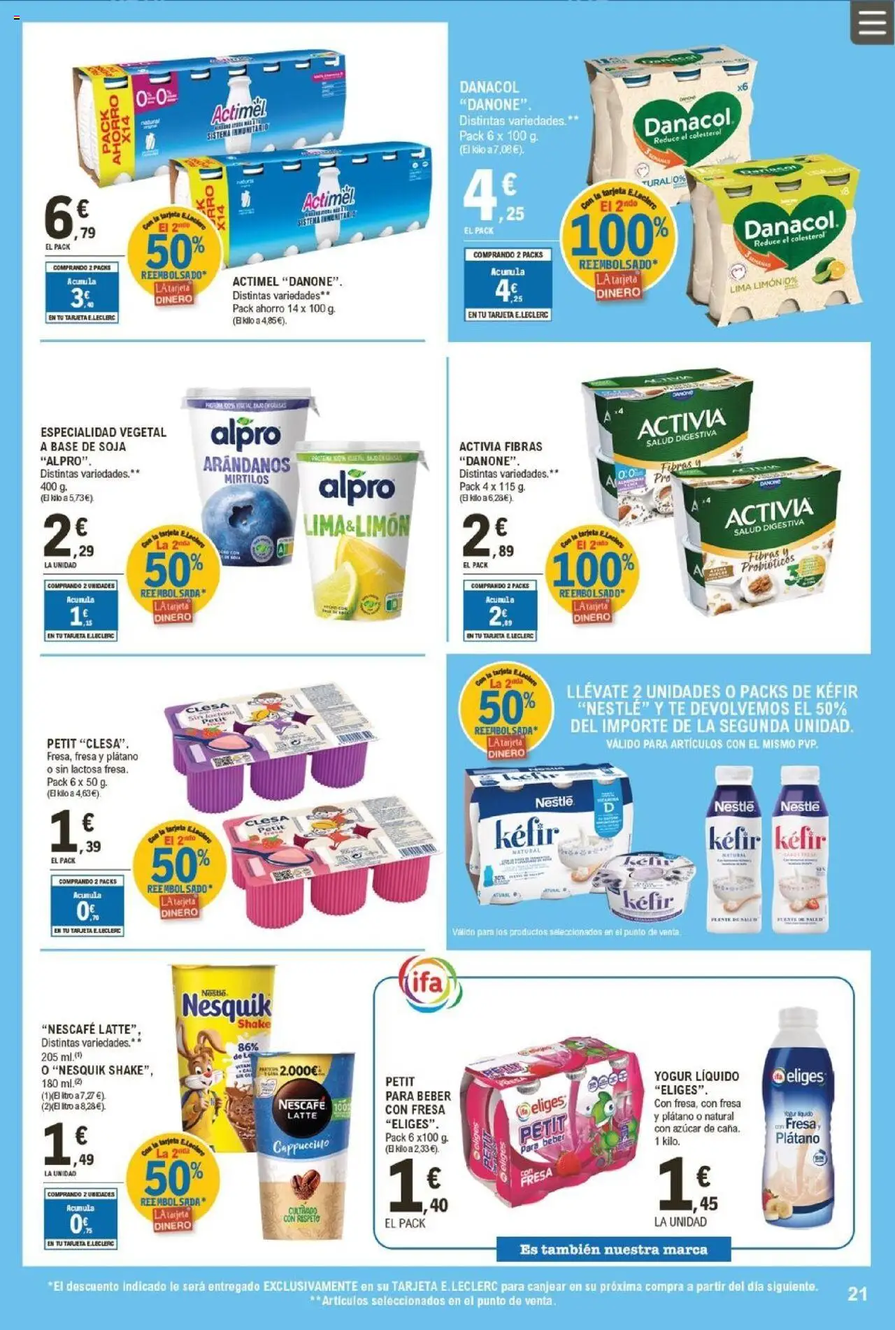 E.Leclerc folleto │ válido desde el 10.09.2025 | Página: 21 | Productos: Lima, Yogur, Té
