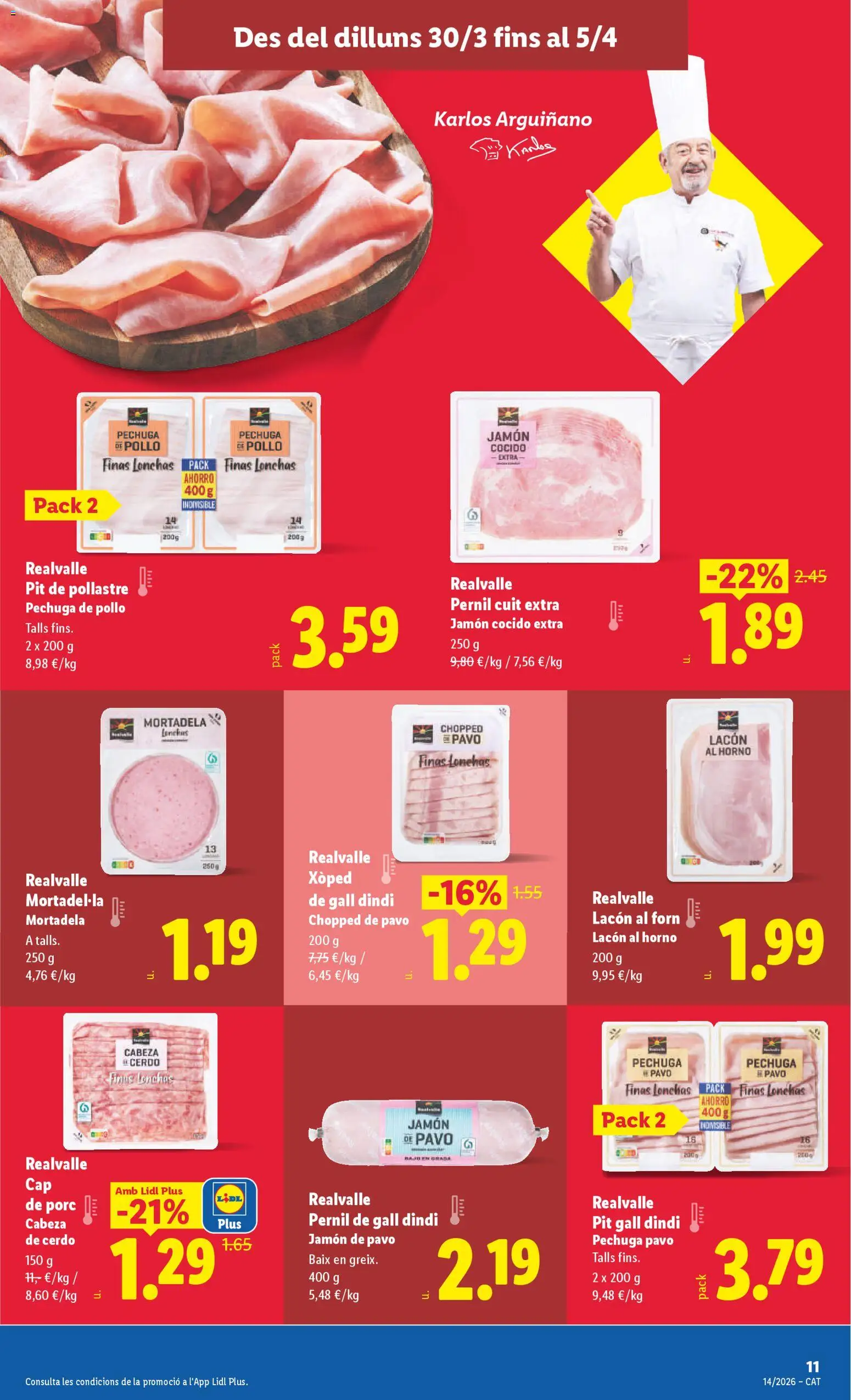 Lidl folleto │ válido desde el 30.03.2026 | Página: 13 | Productos: Jamón, Jamón cocido, Horno, Mortadela