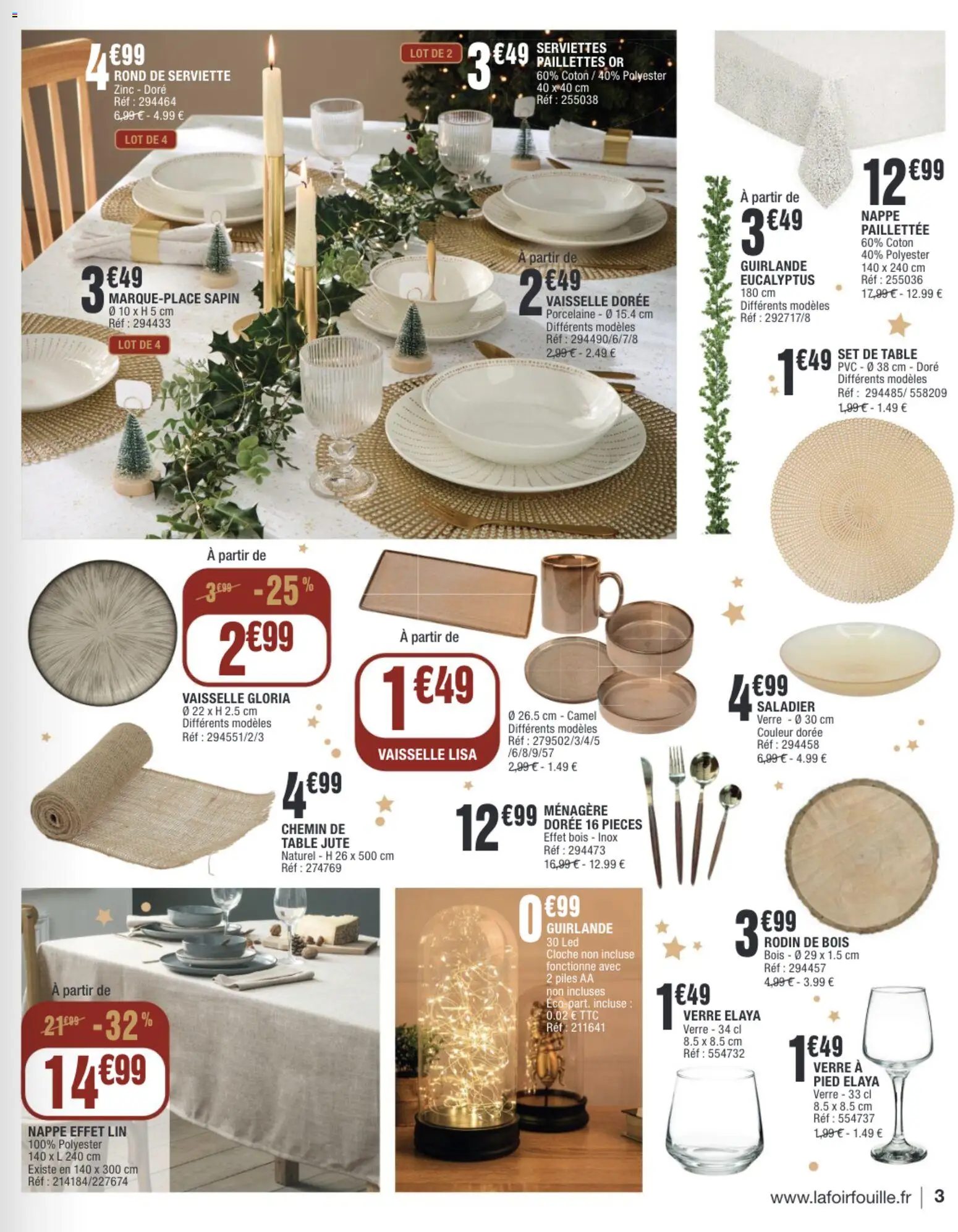 {H1} | Page: 3 | Produits: Coton, Cloche, Table, Piles