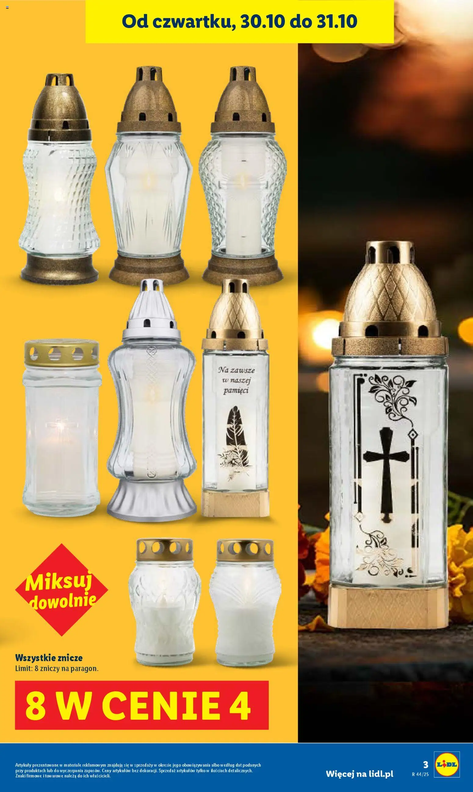 Lidl Gazetka od 30.10.2025 | Strona: 3 | Produkty: Znicze