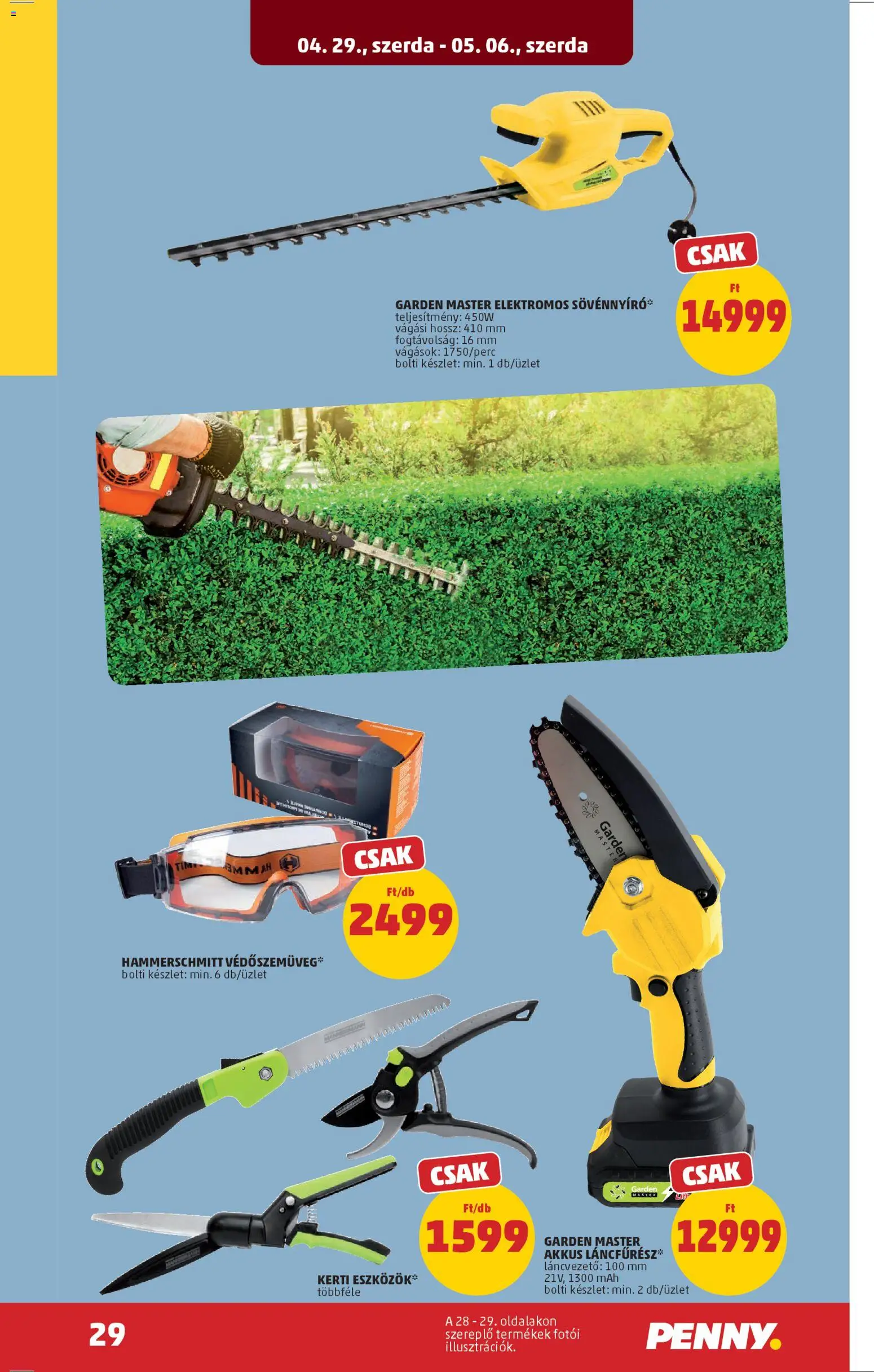 PENNY akciós ujság - amely érvényes a következő dátumtól: 29.04.2026 | Oldal: 33 | Termékek: Láncfűrész
