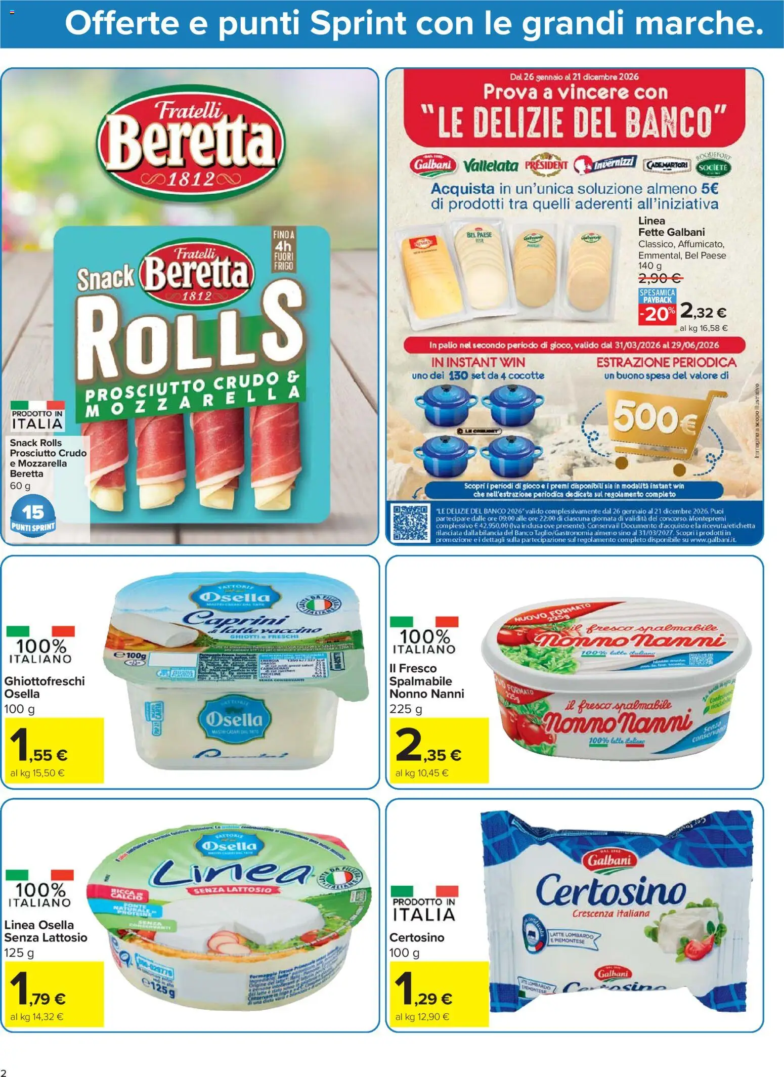 Volantino Carrefour del 07.04.2026 | Pagina: 2 | Prodotti: Prosciutto Crudo, Prosciutto, Gioco, Bilancia