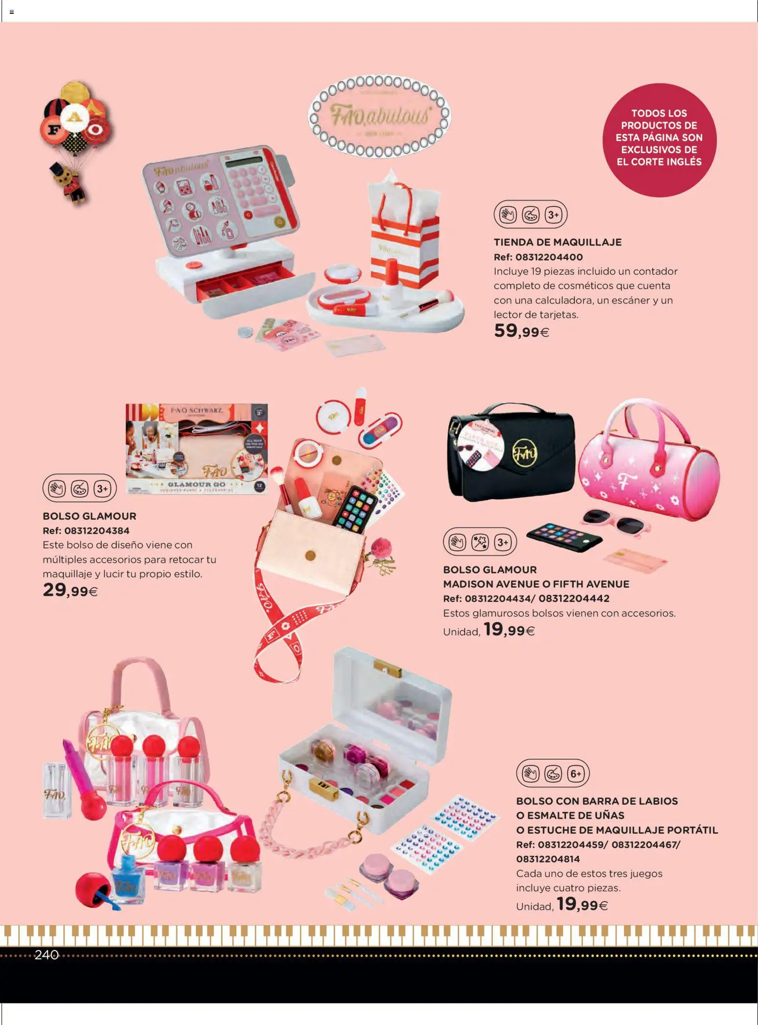 El Corte Inglés ofertas │ válido desde el 27.10.2025 | Página: 240 | Productos: Maquillaje, Esmalte de uñas, Bolso, Barra de labios