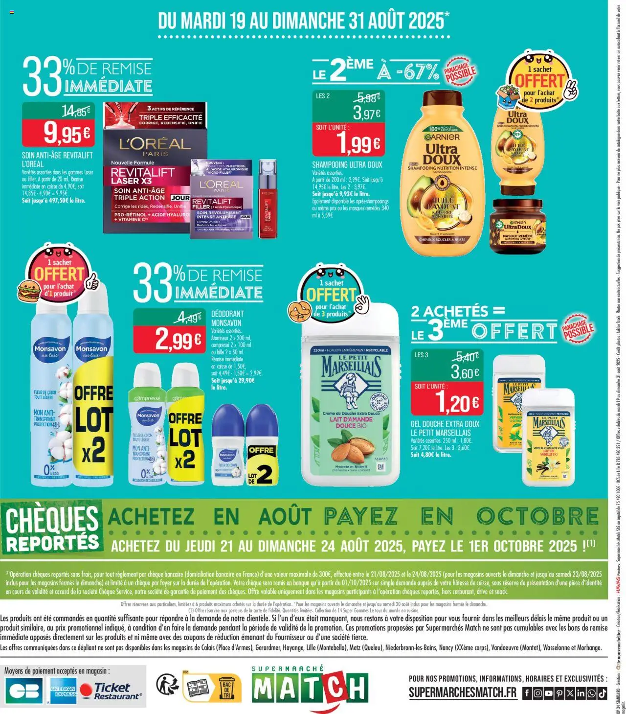  | Page: 20 | Produits: Coton, Shampooing, Gel douche, Douche