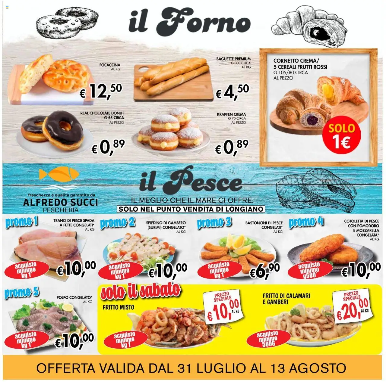 Volantino Coal del 31.07.2025 | Pagina: 8 | Prodotti: Crema, Gamberi, Il pesce, Polpo