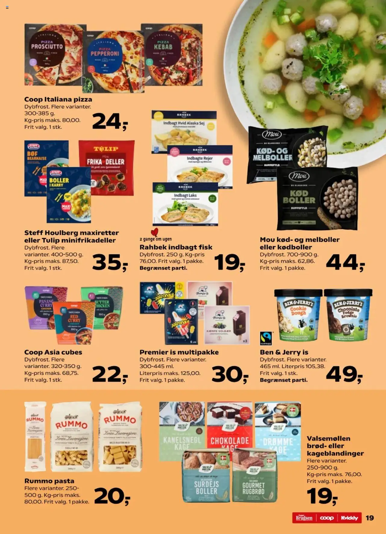 Super Brugsen tilbudsavis – gyldig fra 12.09.2025 | Side: 21 | Produkter: Brød, Chokolade, Solbær, Rejer