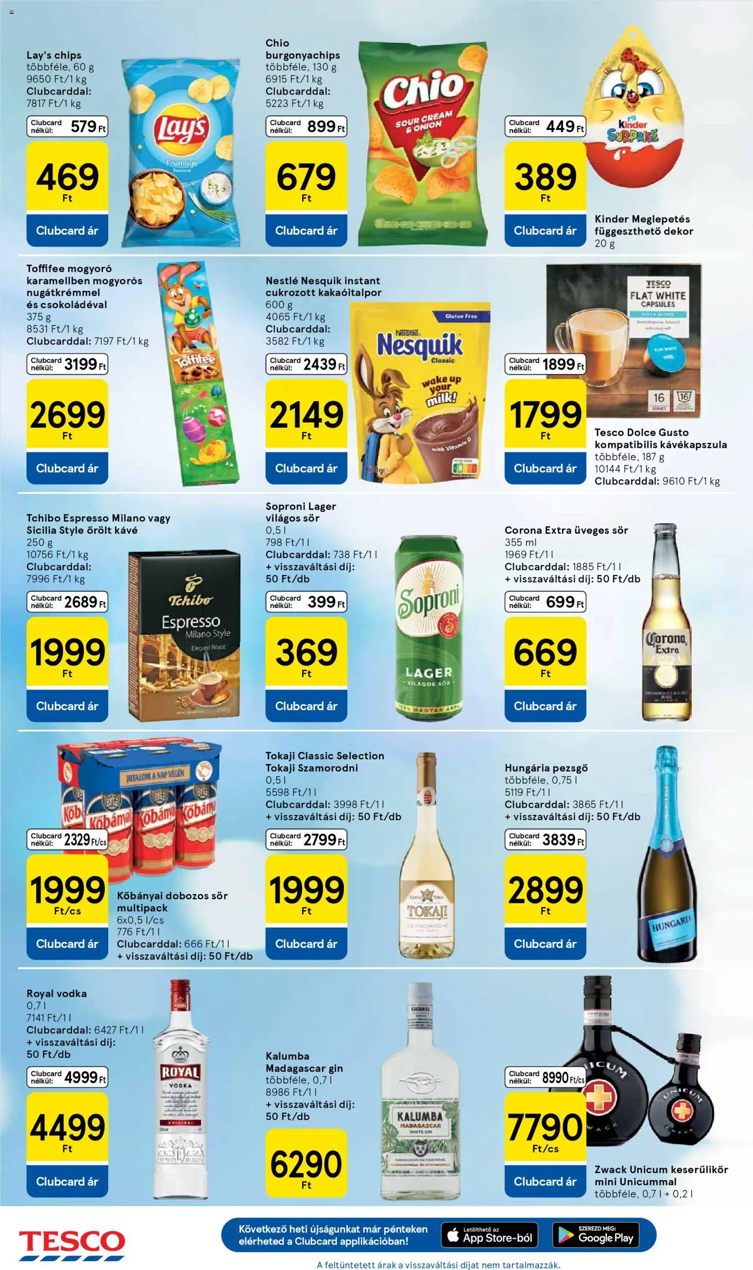 Tesco akciós ujság - amely érvényes a következő dátumtól: 12.03.2026 | Oldal: 6 | Termékek: Chips, Mogyoró, Pezsgő, Vodka