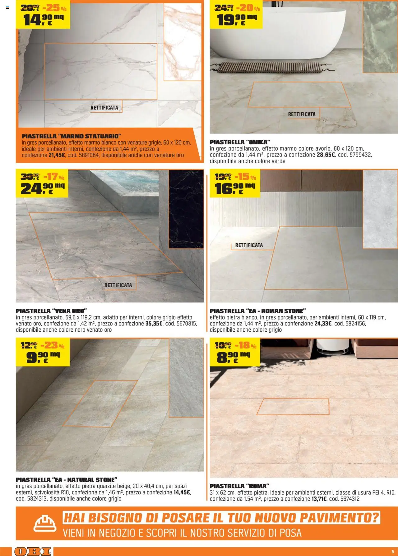 Volantino OBI del 02.10.2025 | Pagina: 5 | Prodotti: Pavimento