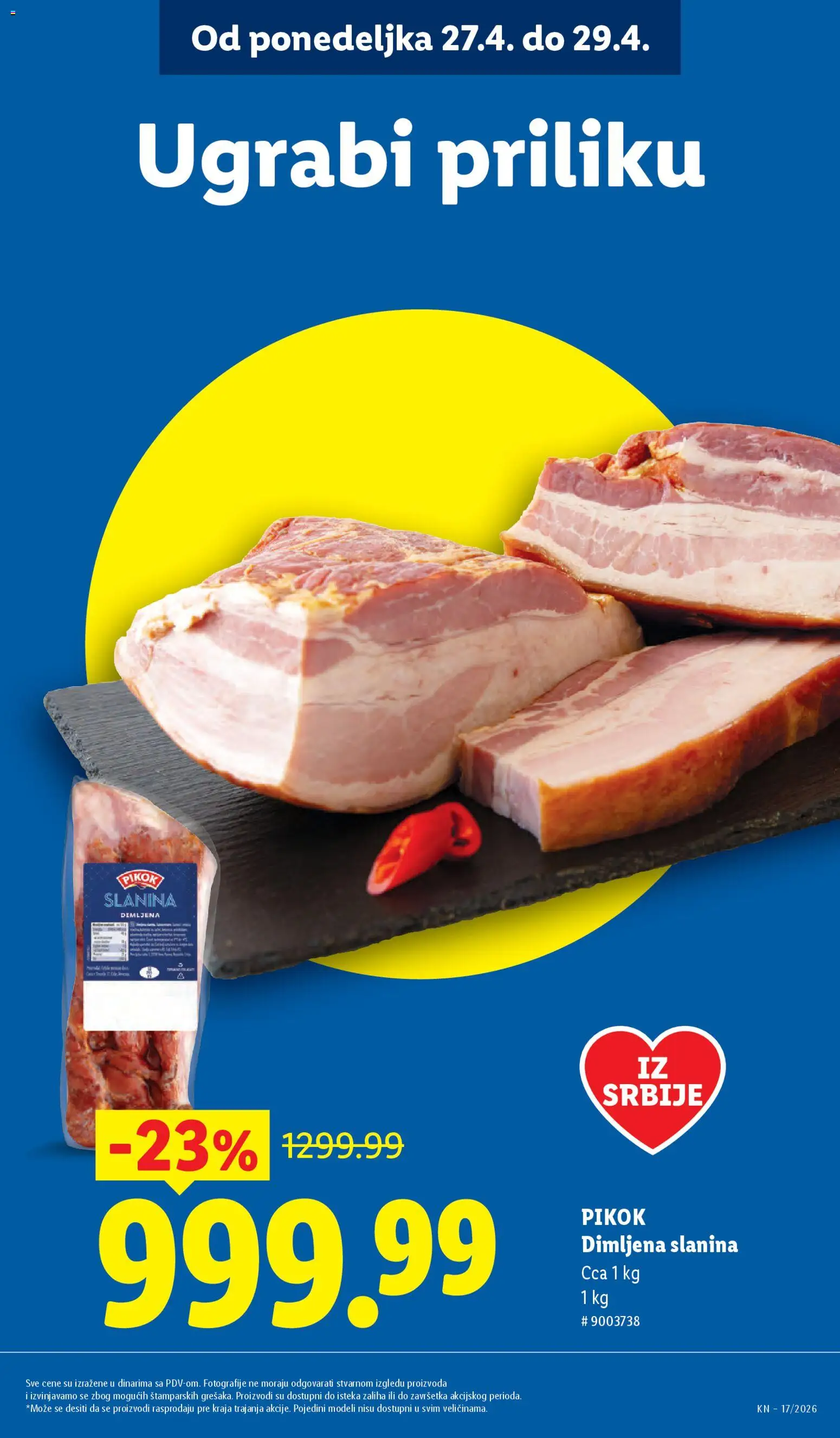 Lidl katalog - važi od 23.04.2026 | Strana: 17 | Proizvode: Slanina