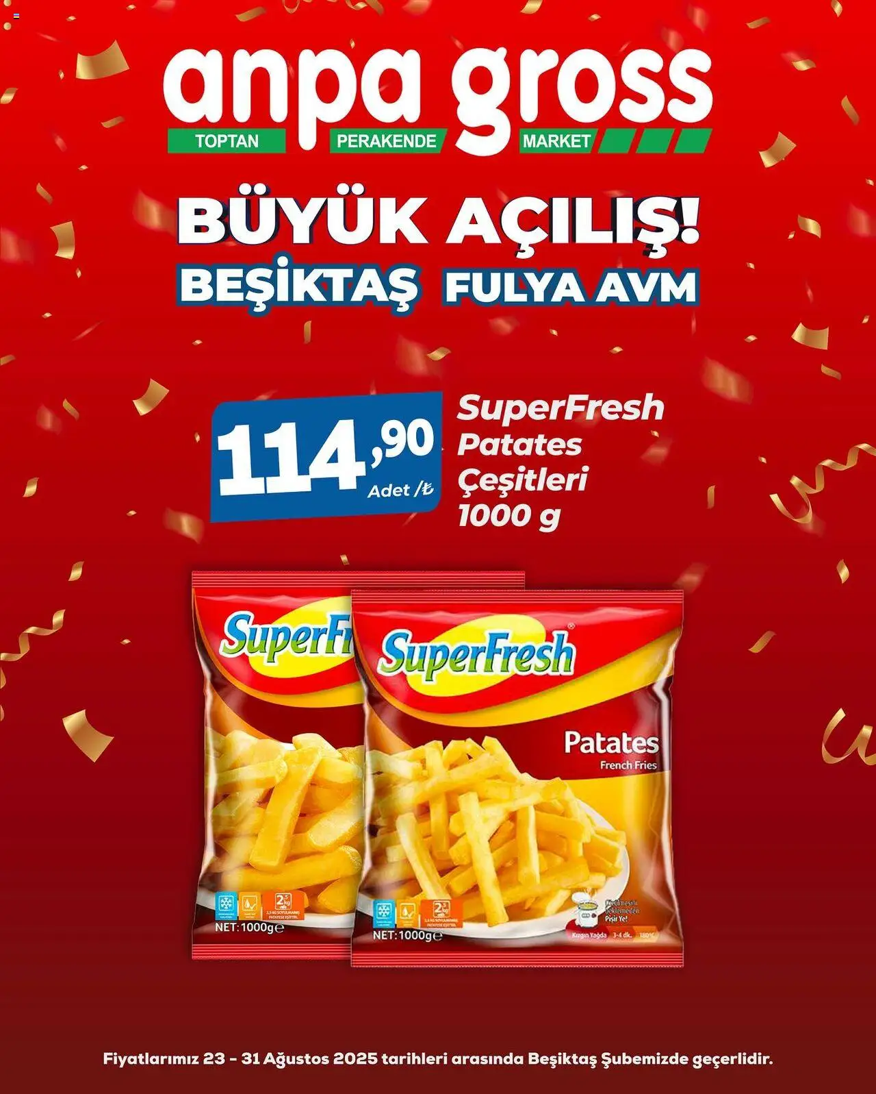 Anpa Gross Büyük Açılış - 23.08.2025 tarihinden itibaren geçerlidir | Sayfa: 49 | Ürünler: Patates