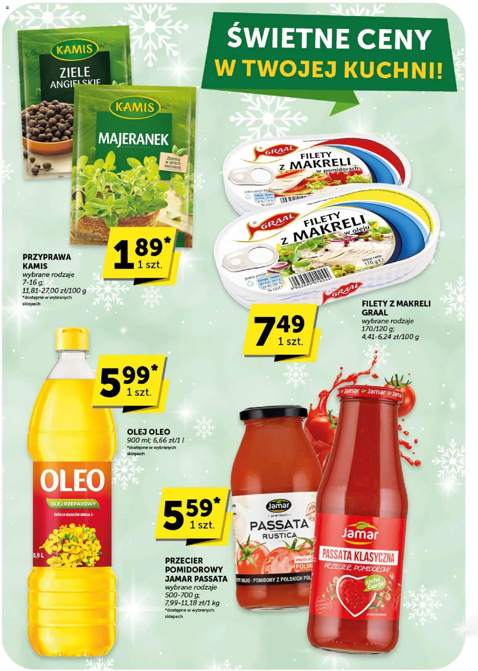 Groszek Gazetka - Market od 08.01.2026 | Strona: 14 | Produkty: Olej rzepakowy, Majeranek, Przecier pomidorowy, Olej