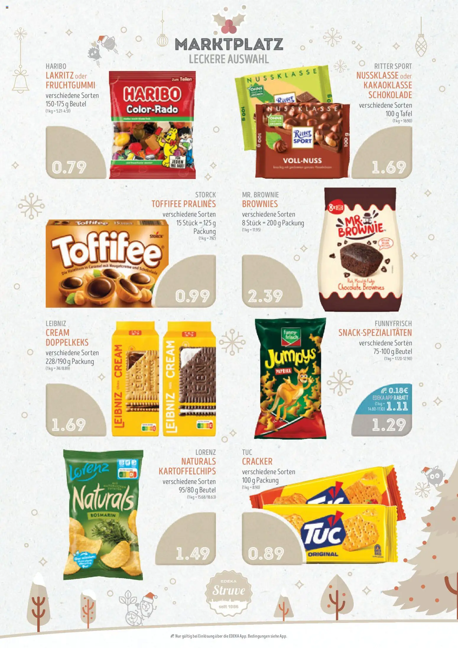 Edeka Struve Prospekt 	 – gültig ab 01.12.2025 | Seite: 10 | Produkte: Haribo, Schokolade, Ritter sport, Toffifee
