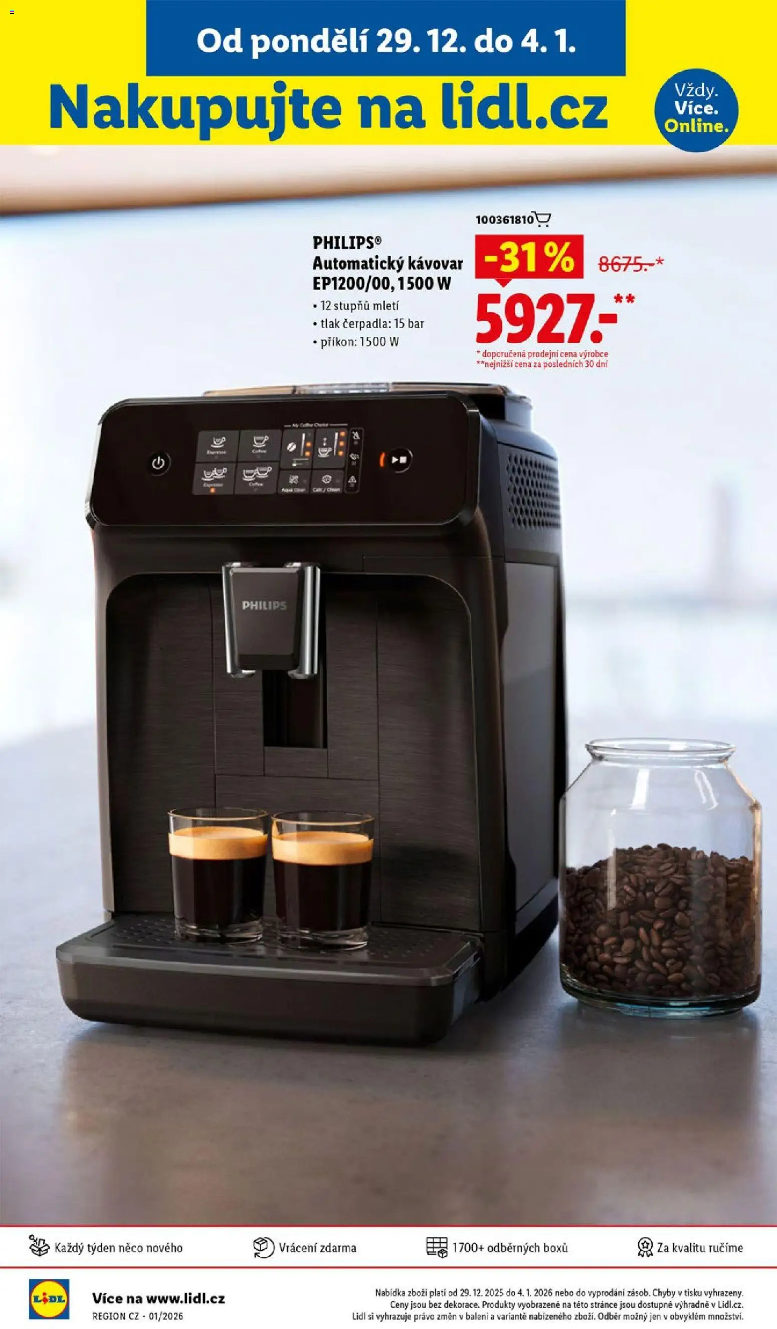 Lidl leták od 02.01.2026 | Strana: 26 | Produkty: Kávovar