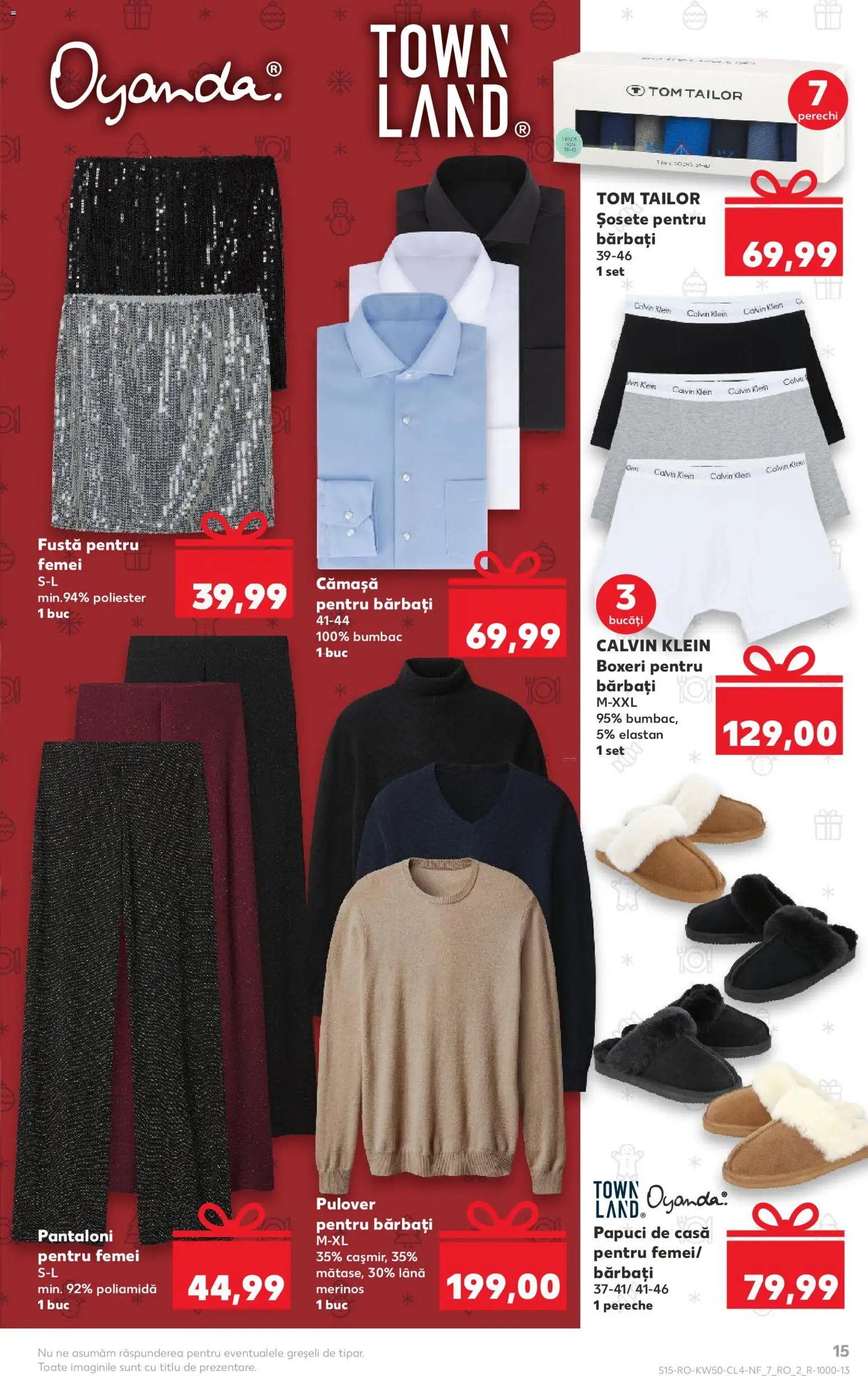 Noul catalog Kaufland – valabil de la 10.12.2025 | Pagină: 15 | Produse: Pantaloni, Șosete, Boxeri, Papuci
