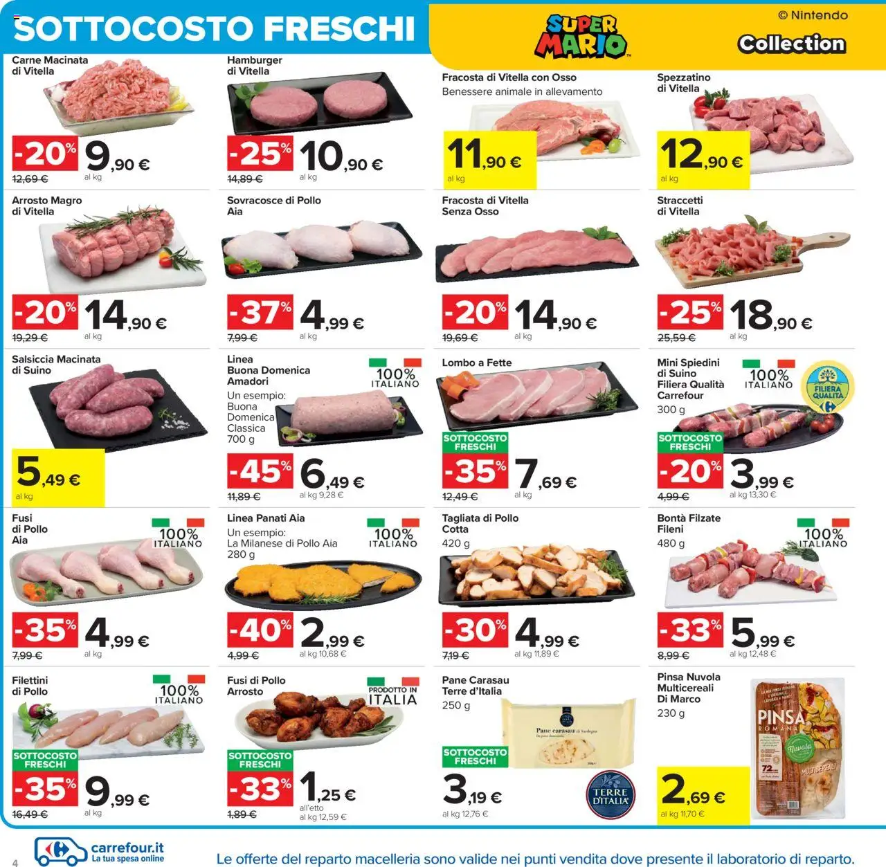 Volantino Carrefour del 15.09.2025 | Pagina: 4 | Prodotti: Arrosto, Pane, Pollo, Salsiccia