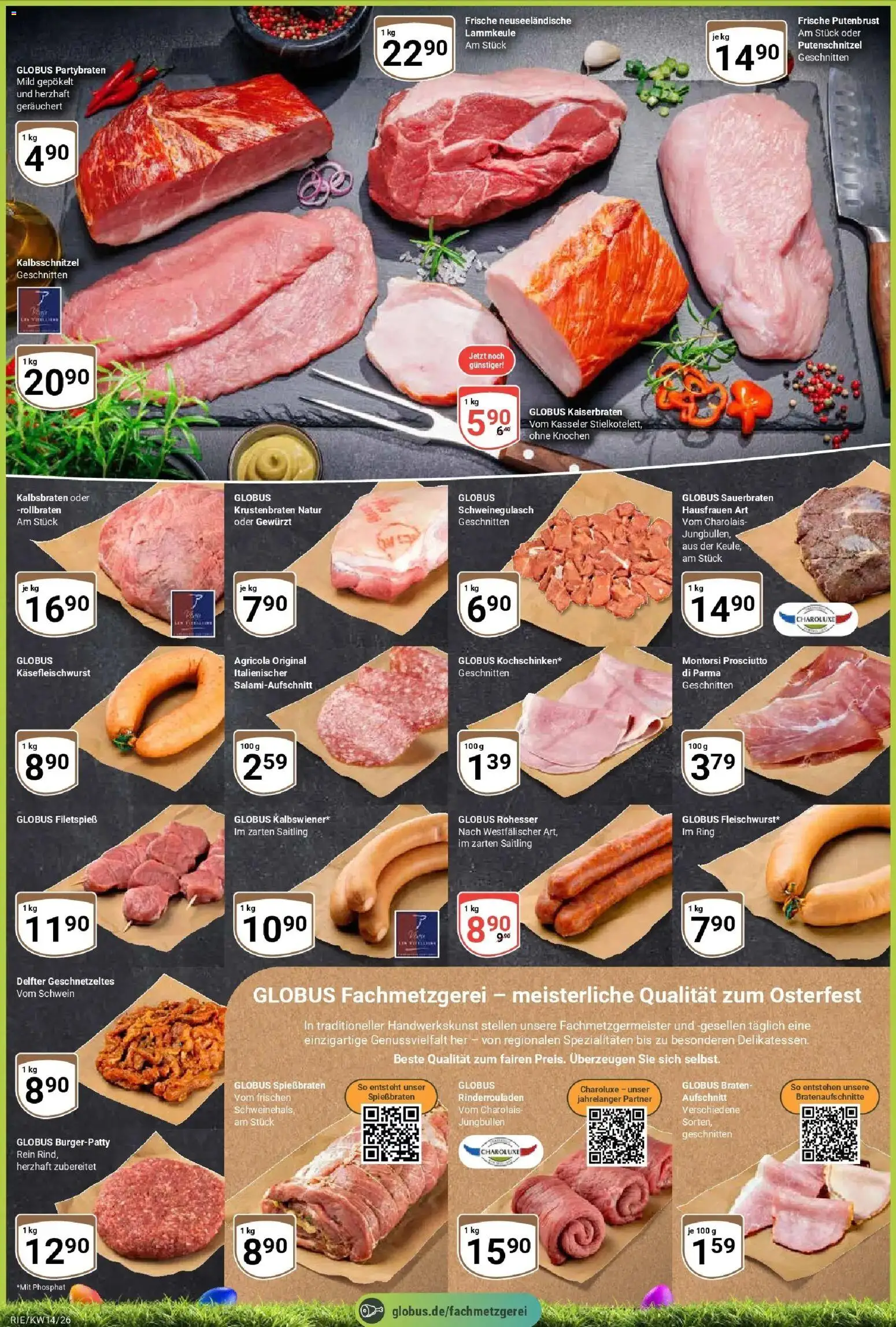 Globus prospekt Bochum-Riemke	 – gültig ab 30.03.2026 | Seite: 2 | Produkte: Rinderrouladen, Schweinegulasch, Krustenbraten, Putenschnitzel