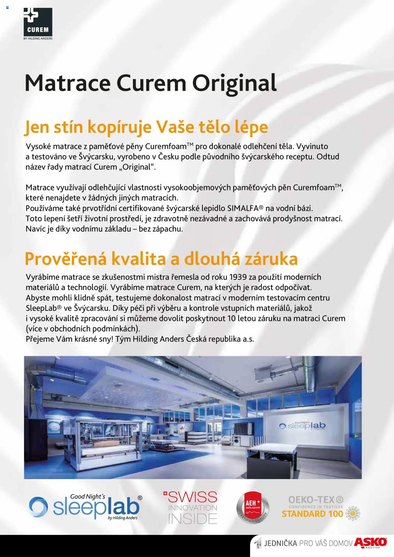ASKO nábytek leták - Matrace Curem od 06.02.2025 | Strana: 11 | Produkty: Nábytek, Matrace
