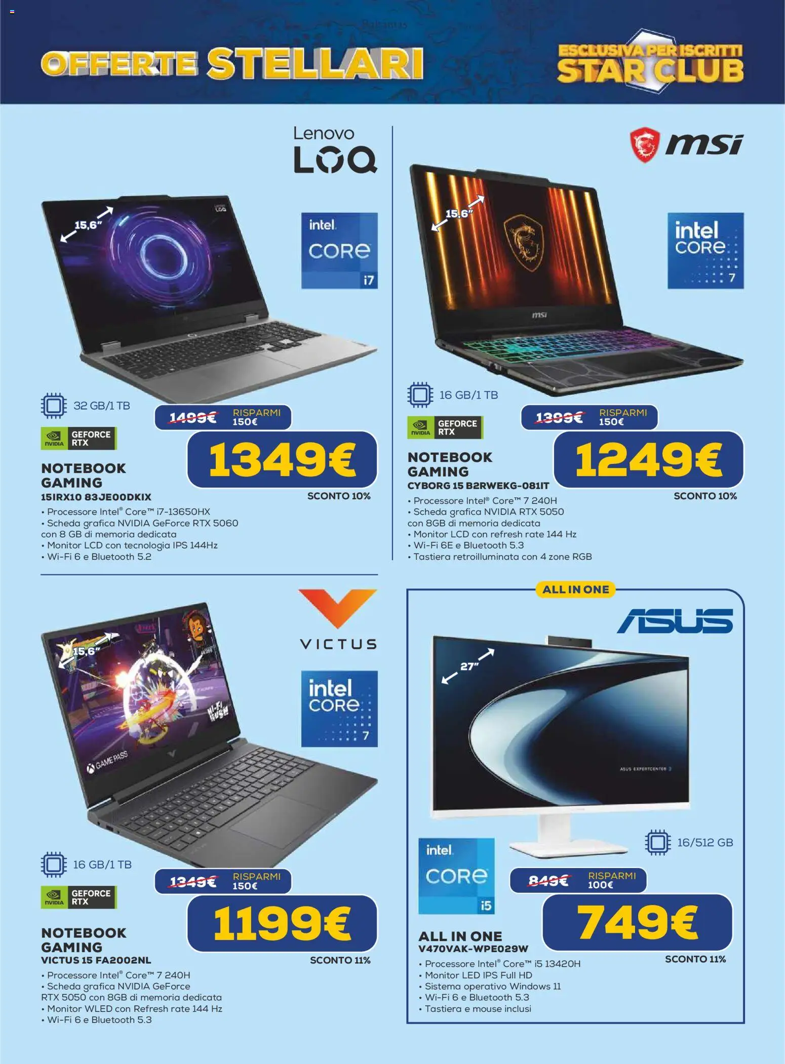 Volantino Euronics del 19.02.2026 | Pagina: 8 | Prodotti: Monitor, Notebook, Mouse, Tastiera