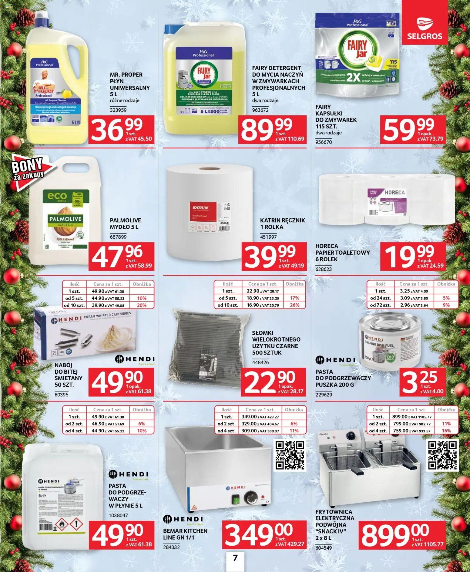 Selgros cash&carry Gazetka - Oferta dla gastronomii od 06.11.2025 | Strona: 7 | Produkty: Papier toaletowy, Cleaner, Słomki, Detergent