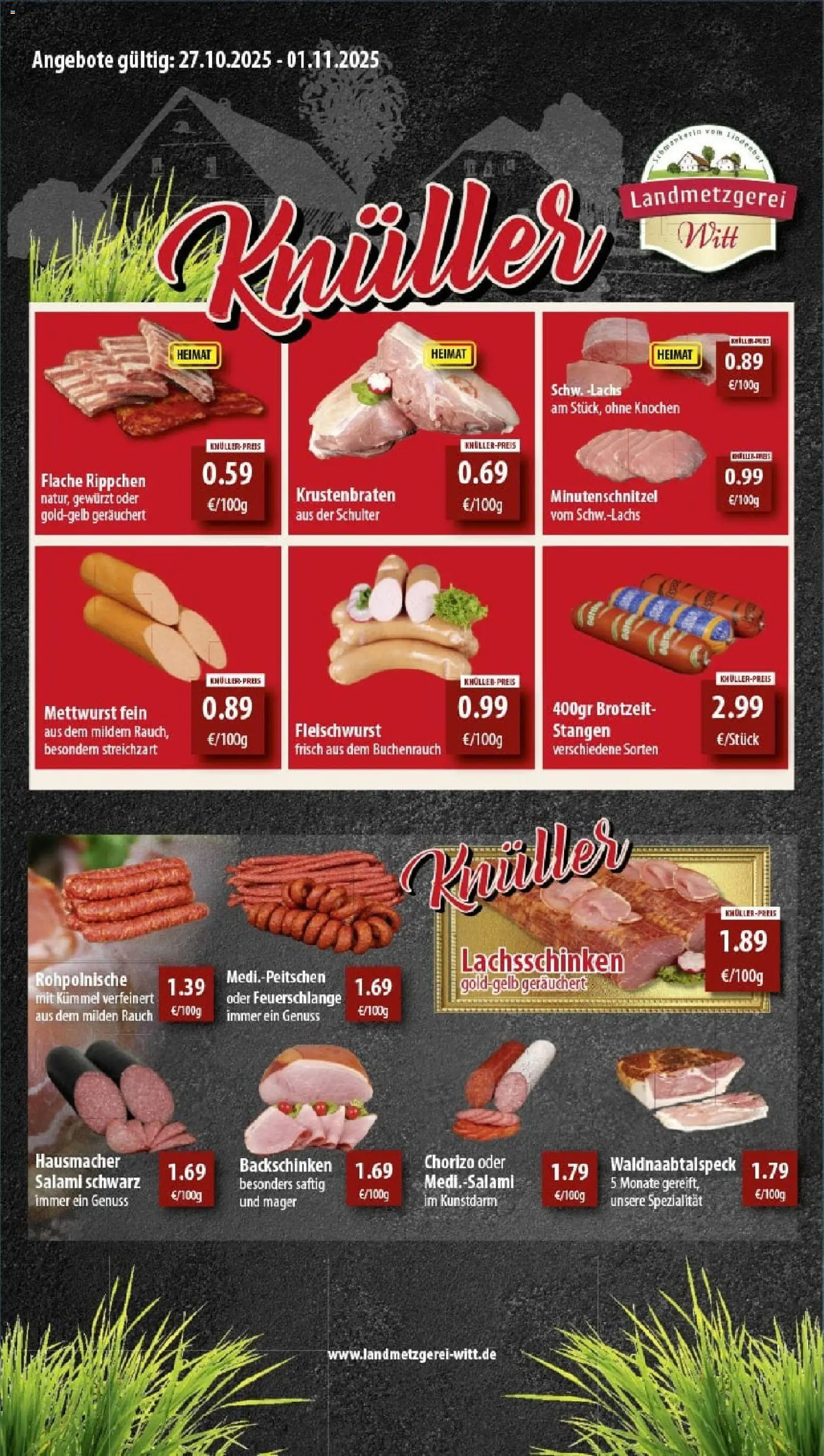 Rewe prospekt Wiesau	 – gültig ab 26.10.2025 | Seite: 10 | Produkte: Krustenbraten, Lachs, Salami