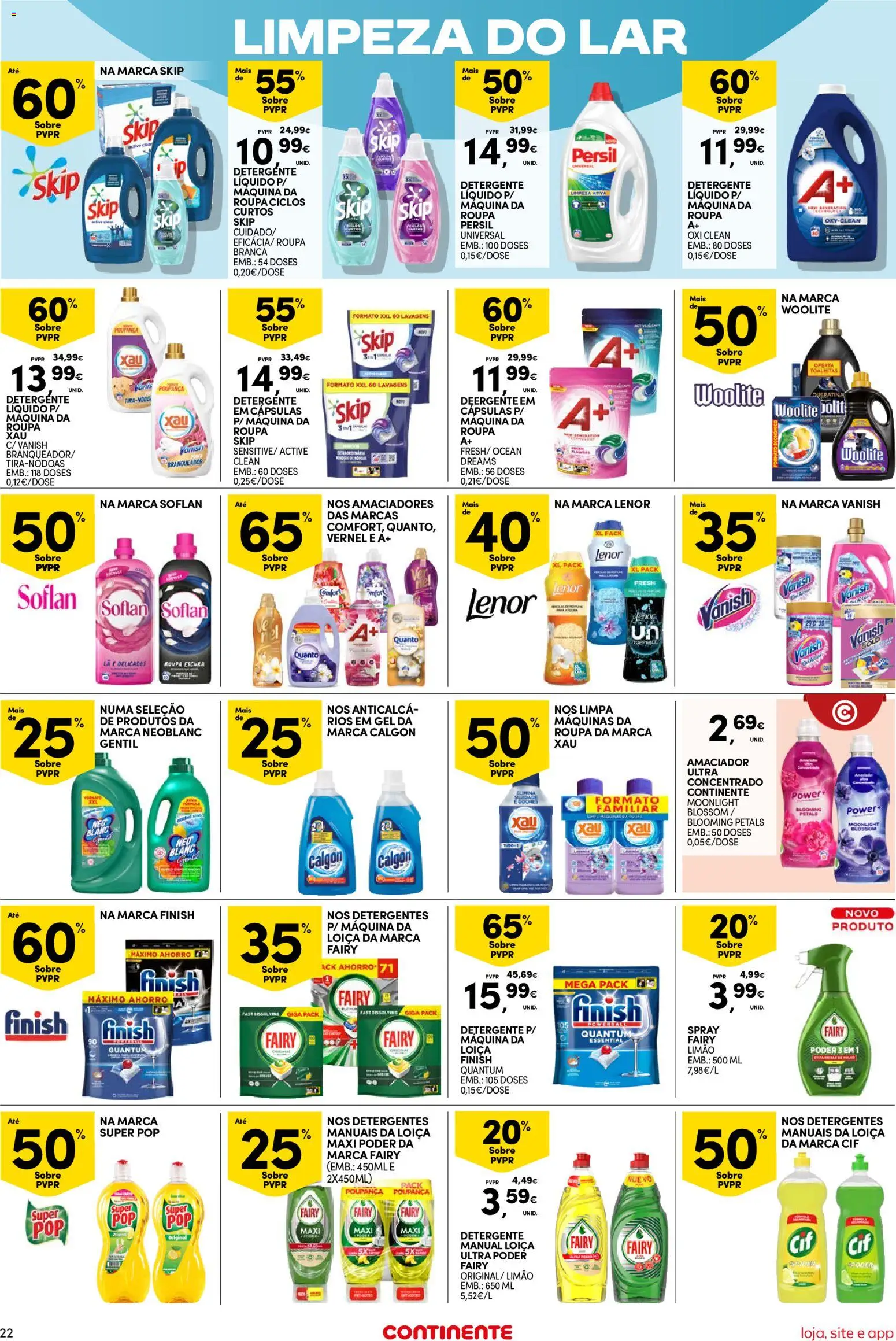 Continente Semanal Continente Bom Dia │ válido de 10.03.2026 | Página: 22 | Produtos: Detergente, Persil