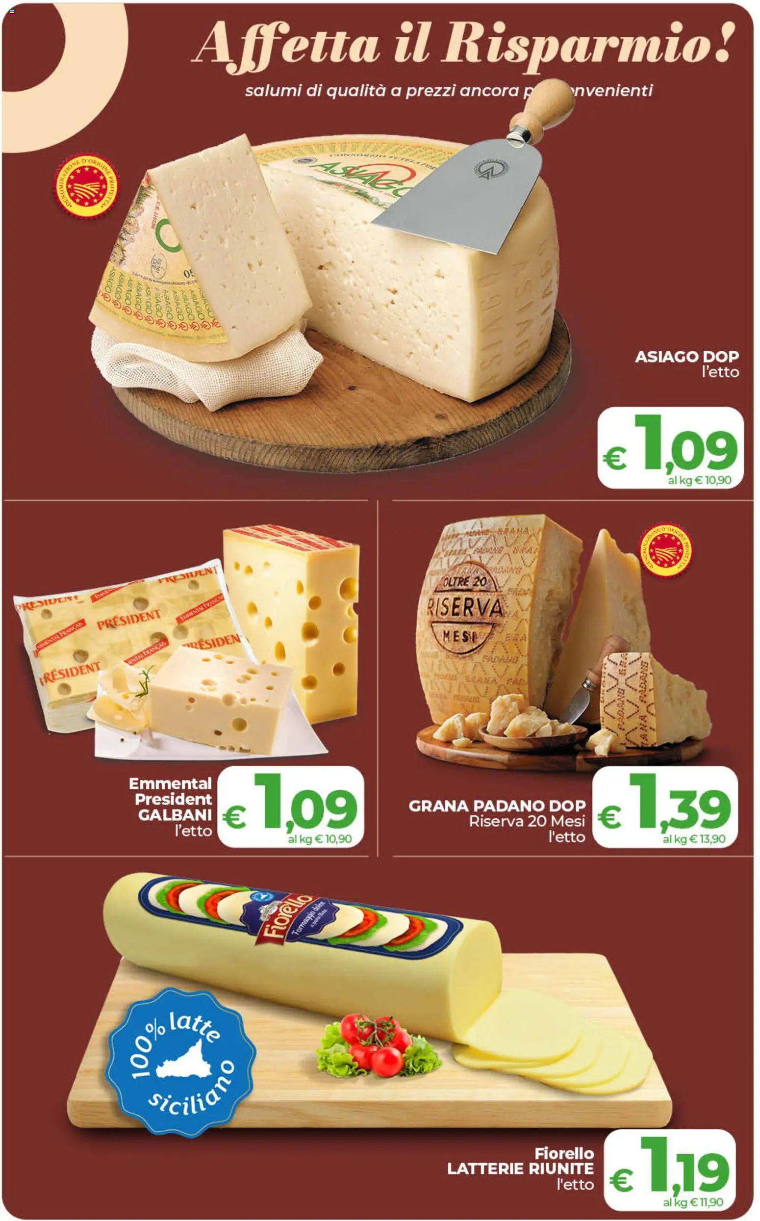 Volantino COOP del 24.02.2026 | Pagina: 8 | Prodotti: Latte, Grana Padano, Emmental