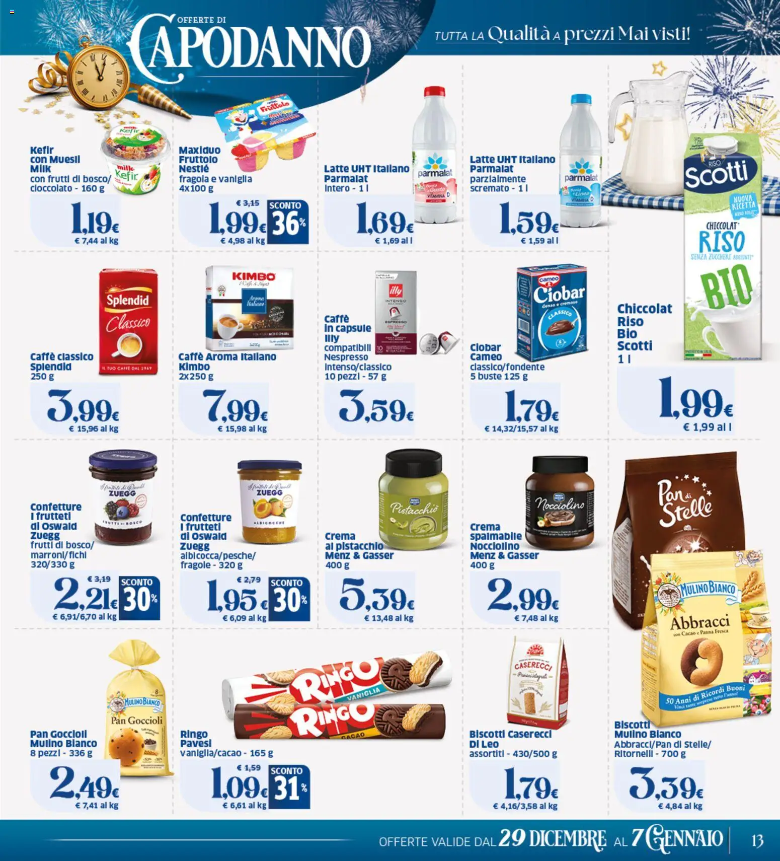 Volantino SIGMA del 29.12.2025 | Pagina: 13 | Prodotti: Caffè, Fragole, Panna, Albicocche