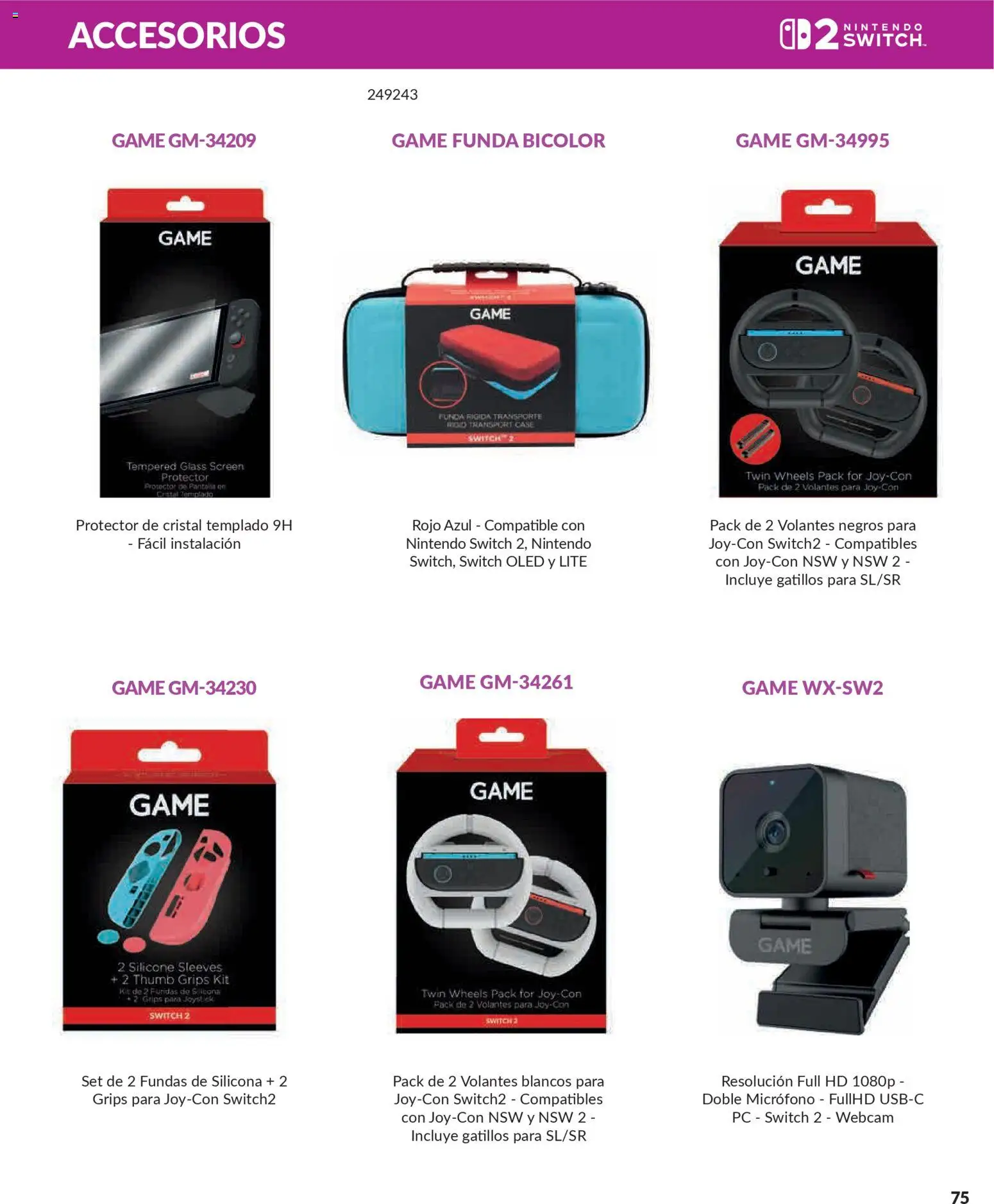 Game folleto │ válido desde el 03.12.2025 | Página: 75 | Productos: Nintendo, PC, Micrófono, Funda