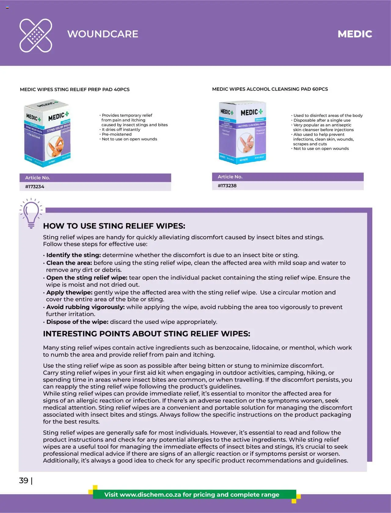 Dis-Chem - HomeCare Catalogue │ valid from 01.01.2025 | Page: 42 | Products: Cover, Monitor, Soap, Water
