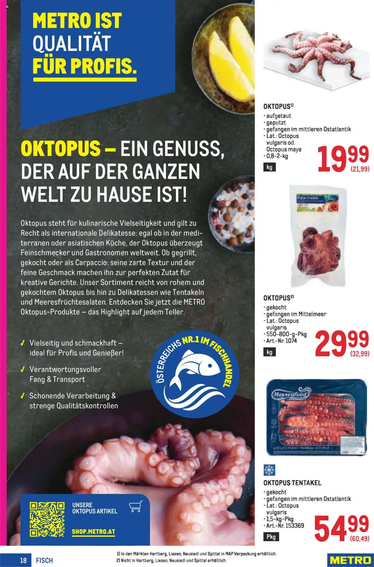 Metro Angebote Profi gültig ab 21.08.2025 | Seite: 18 | Produkte: Fisch