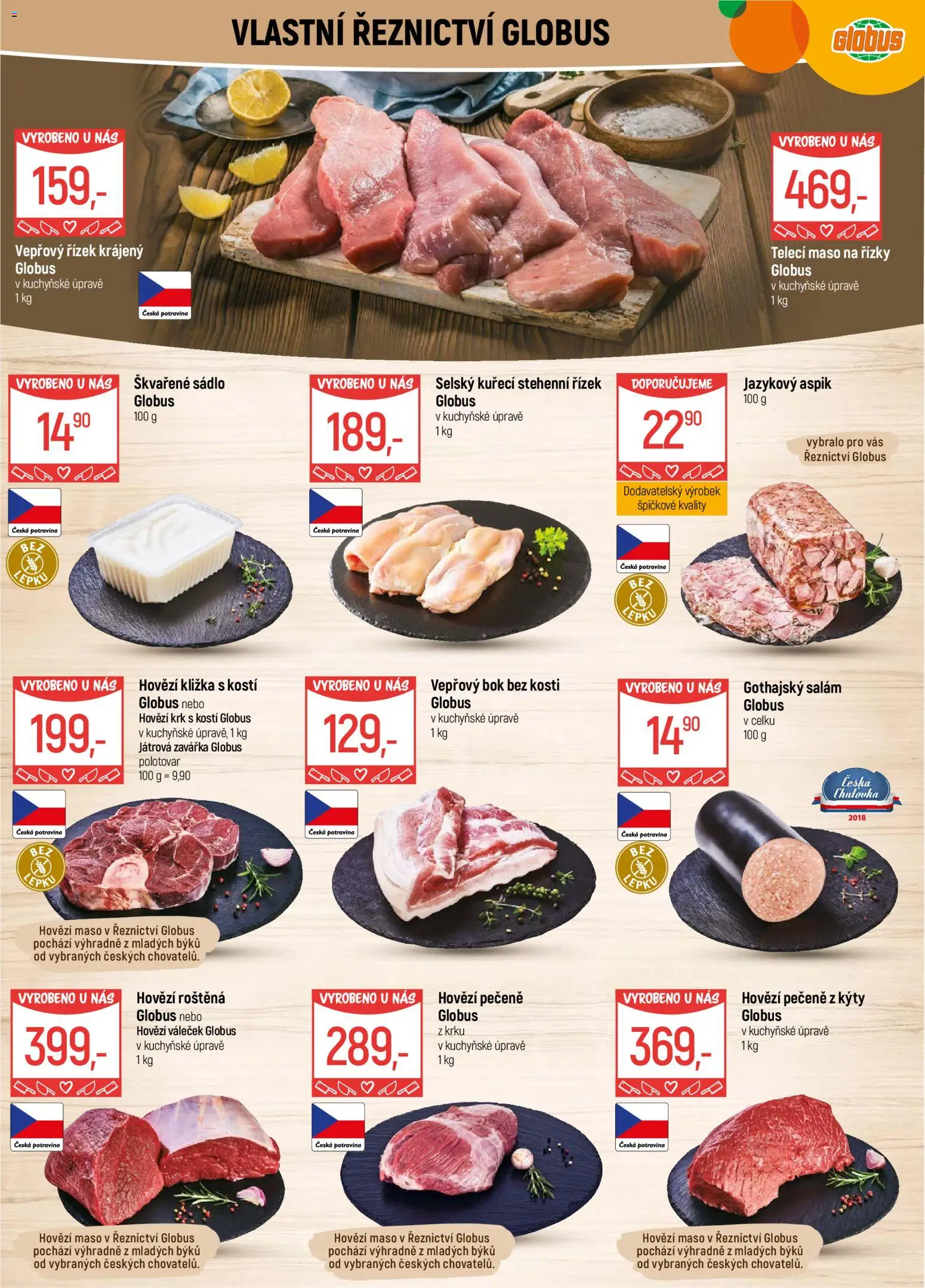 Globus leták - Praha Zličín od 17.12.2025 | Strana: 4 | Produkty: Salám, Hovězí maso, Hovězí kližka, Hovězí roštěná