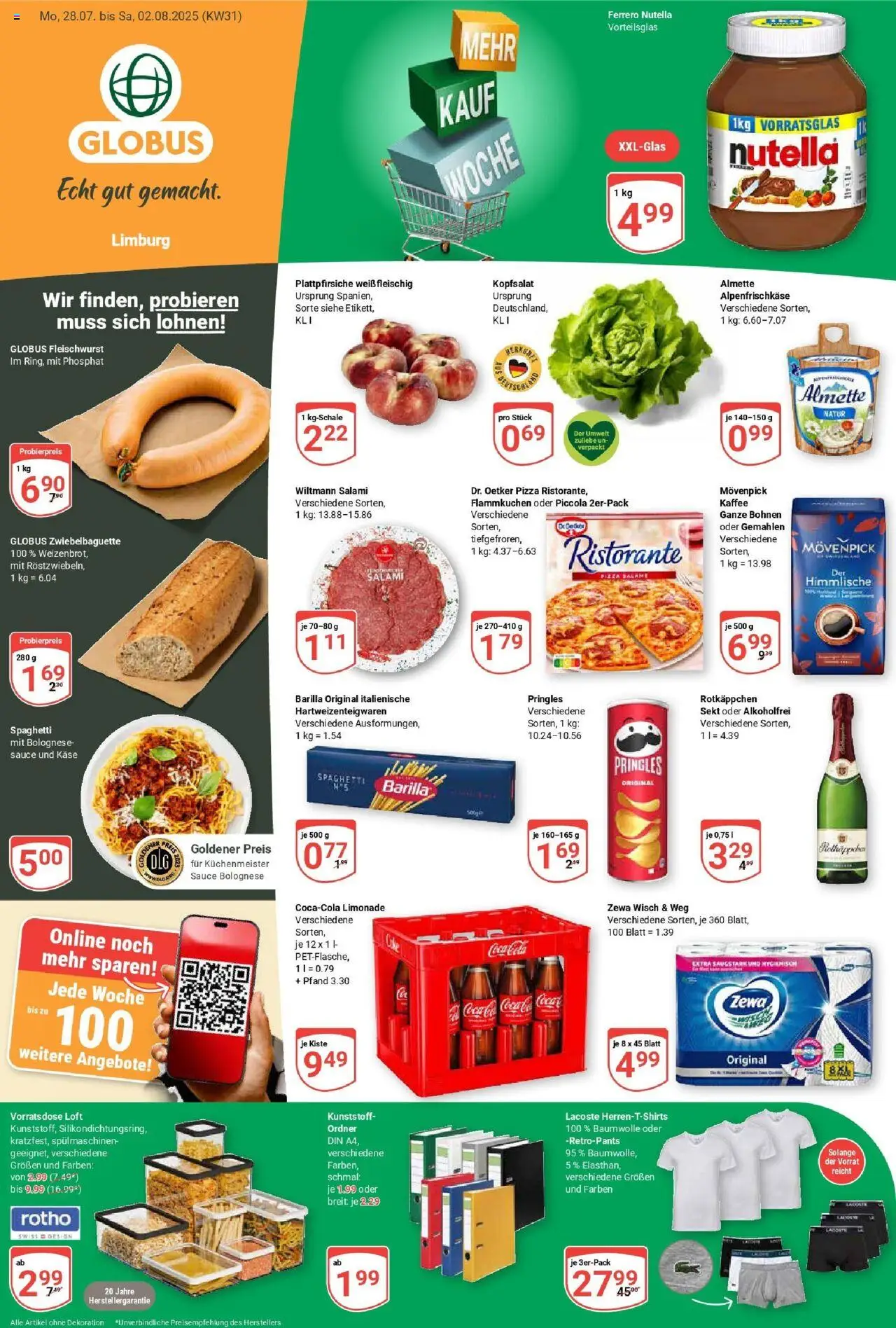Globus prospekt Limburg	 - gültig ab dem 28.07.2025 | Seite: 5 | Produkte: Ristorante, Almette, Käse, Limonade