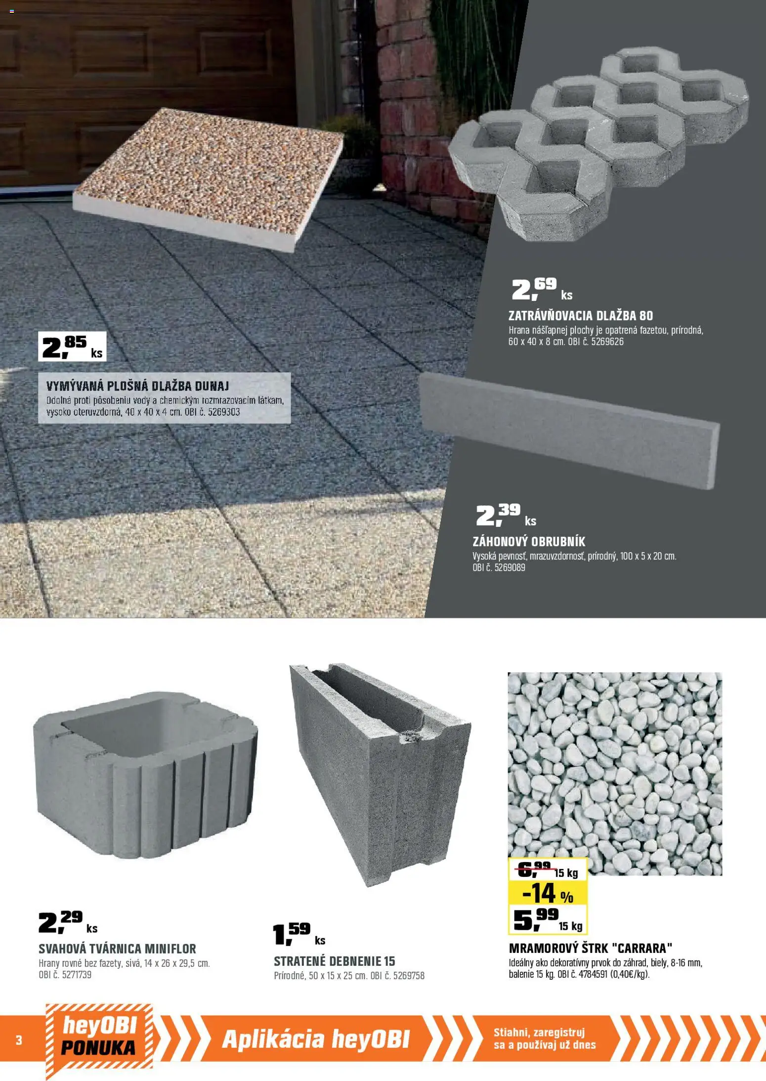 Nové OBI akcie – leták je platný od 01.03.2026 | Strana: 4 | Produkty: Dlažba