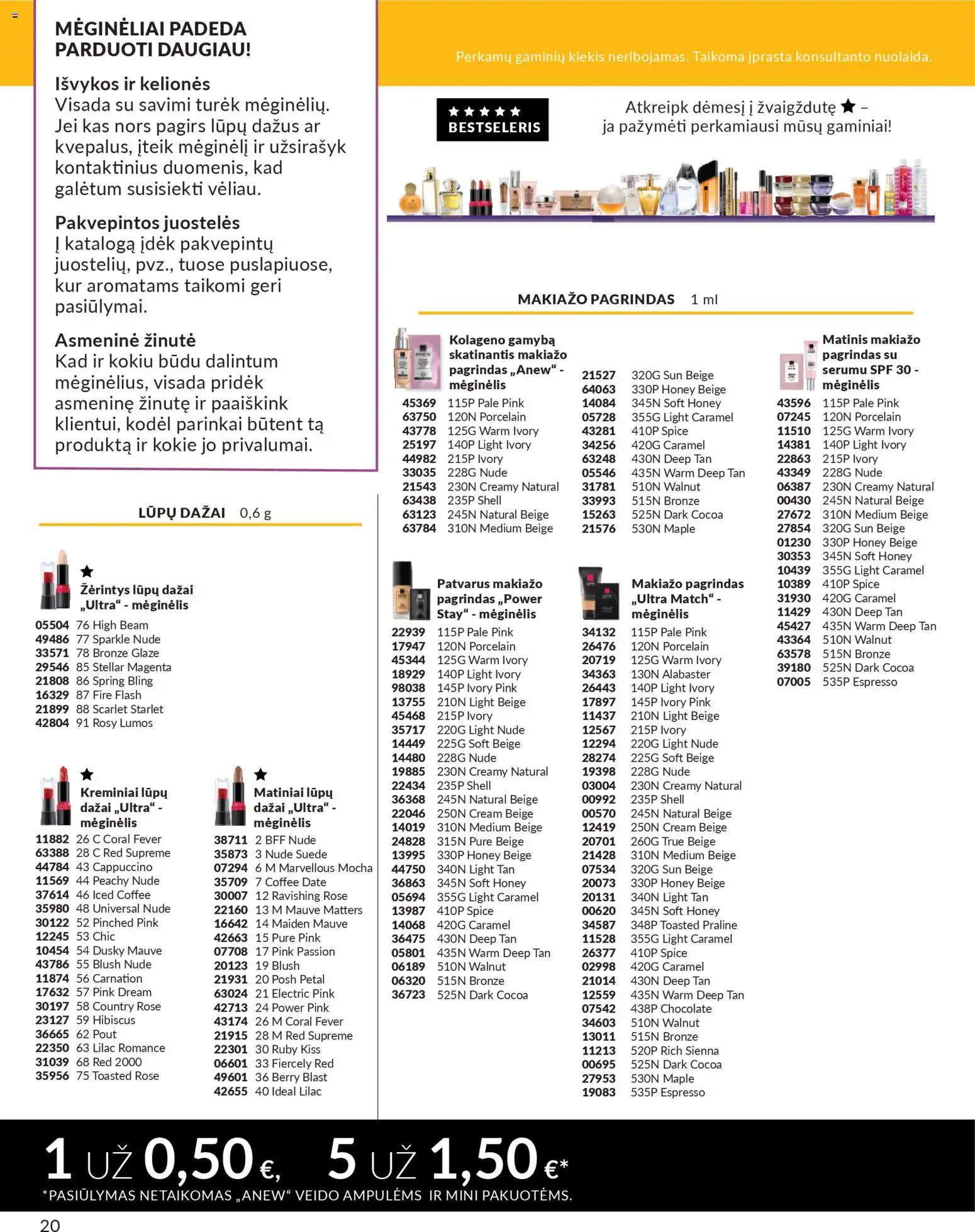 AVON akcijos nuo 01.12.2025 | Puslapis: 20 | Prekių: Makiažo pagrindas