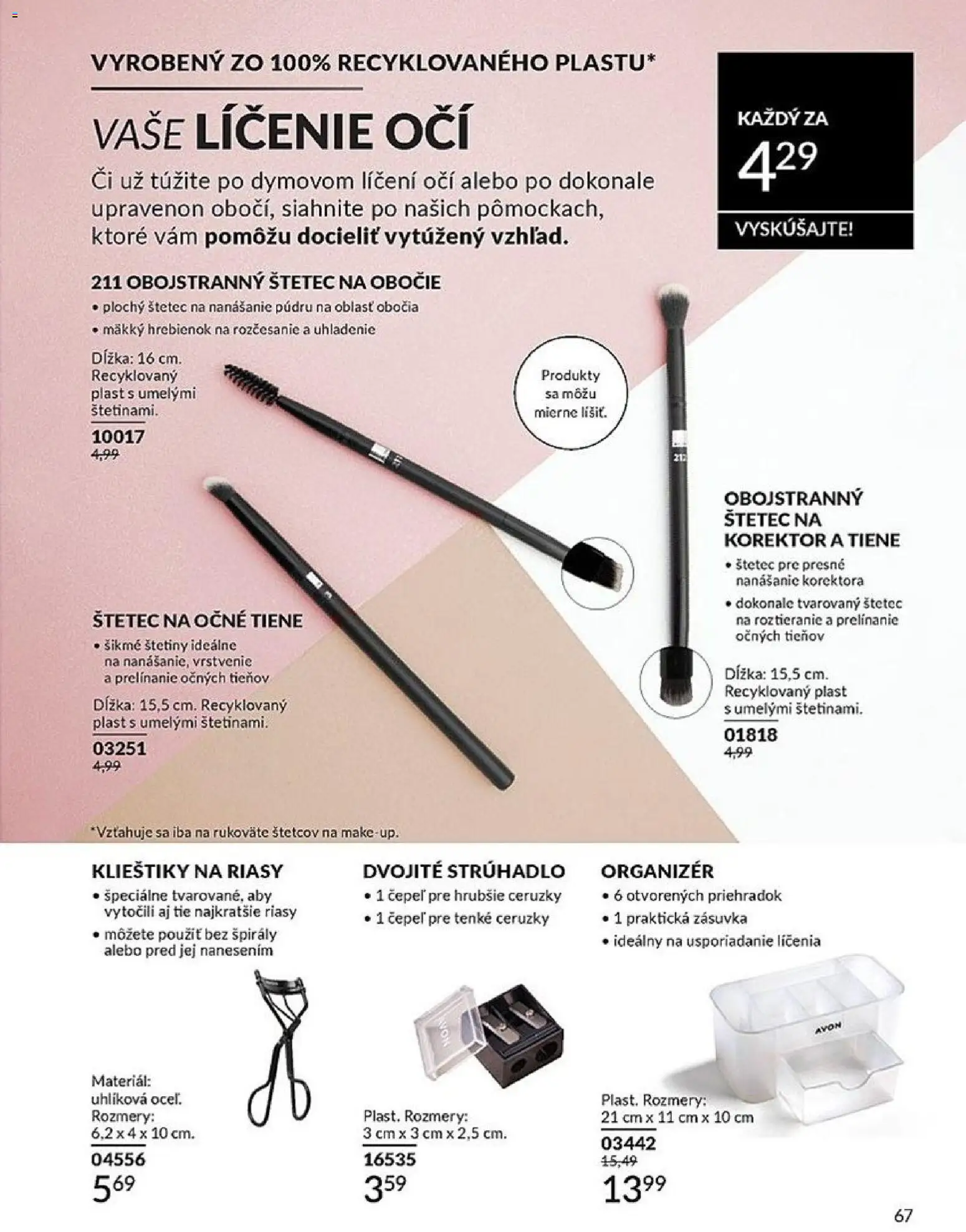 Nové Avon akcie – leták je platný od 01.01.2026 | Strana: 67 | Produkty: Organizér, Strúhadlo, Korektor