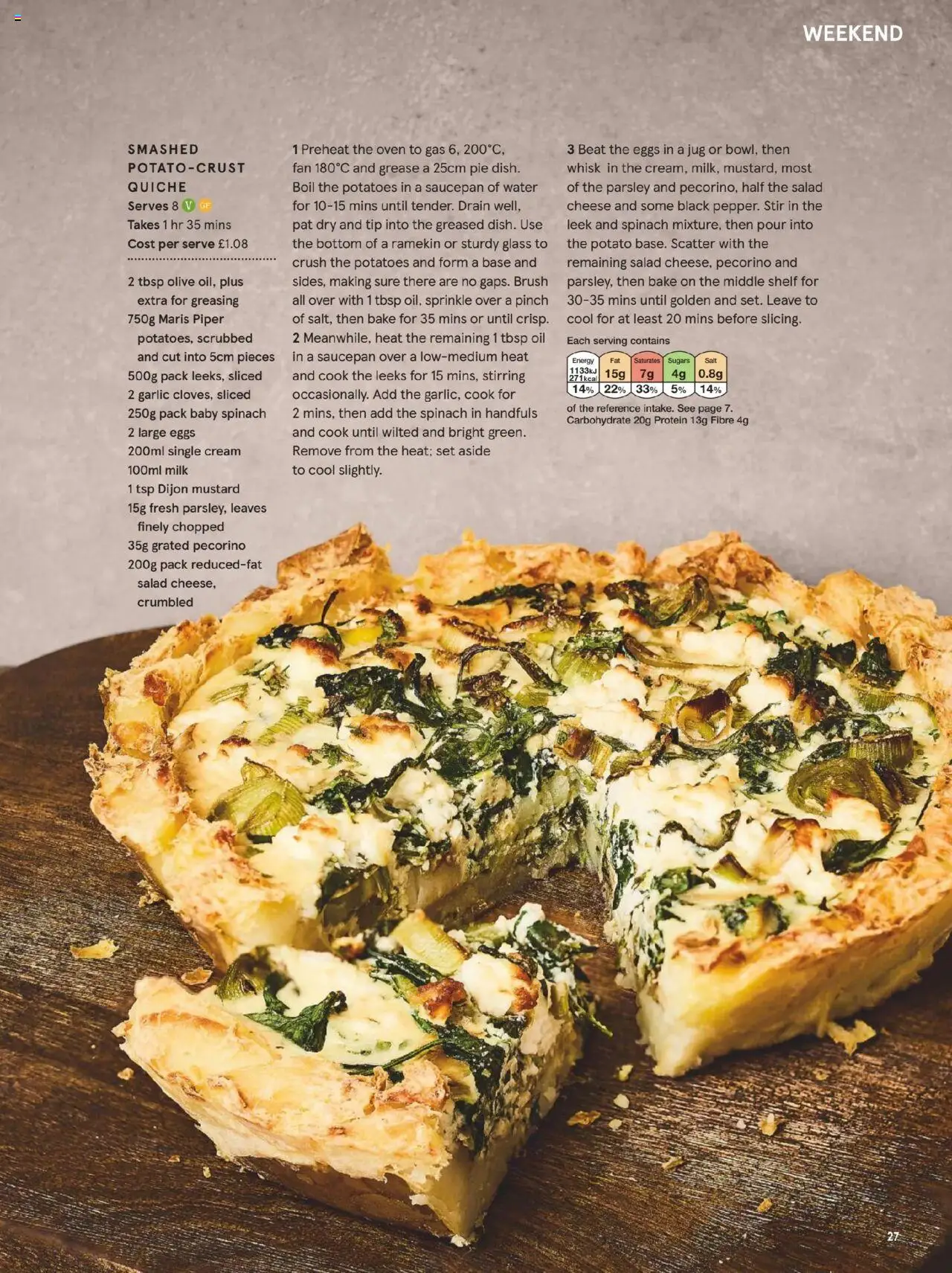 {H1} | Page: 27 | Products: Saucepan, Pie, Milk, Cream