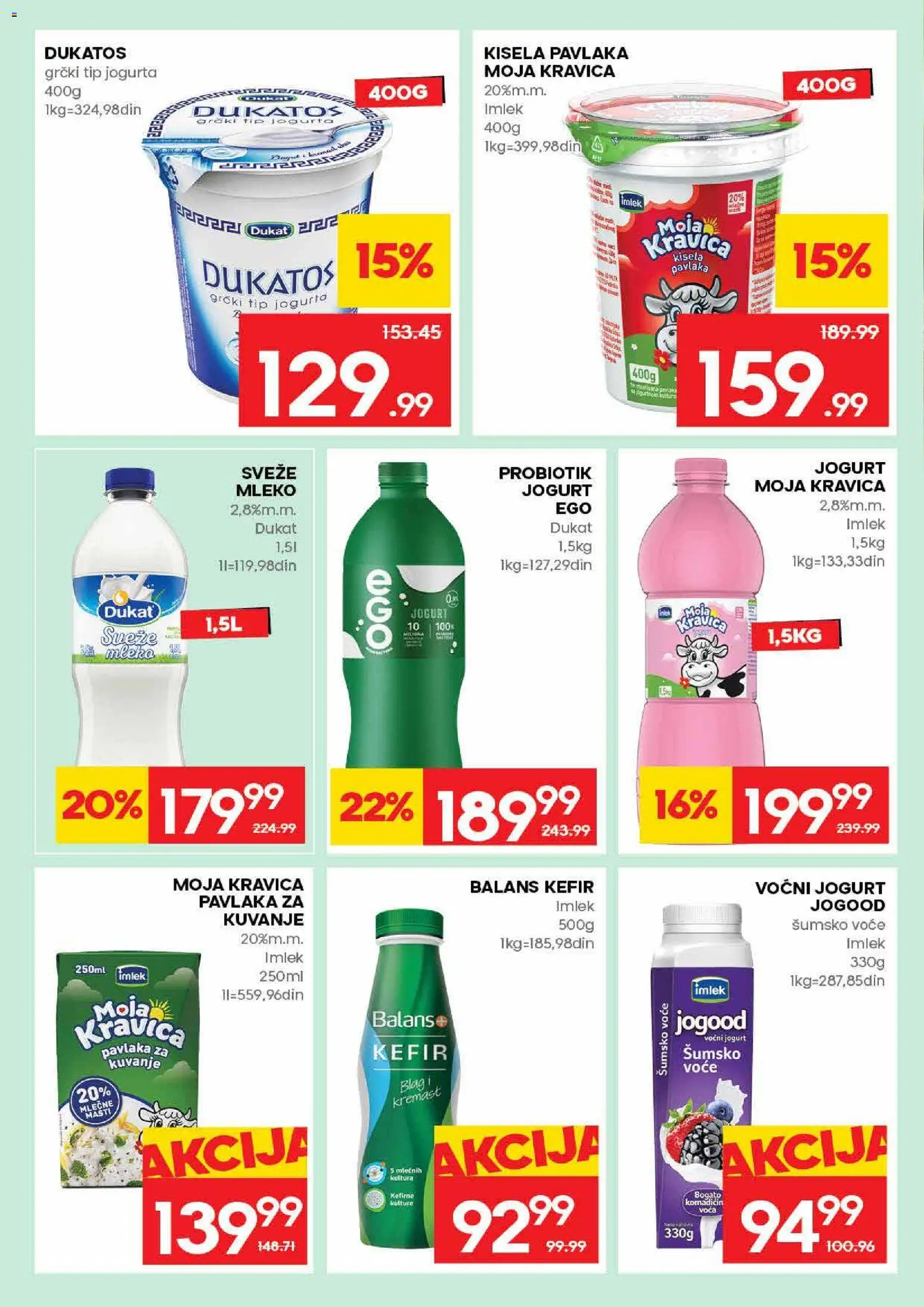Idea katalog - važi od 05.03.2026 | Strana: 10 | Proizvode: Kisela pavlaka, Dukatos, Mleko, Pavlaka